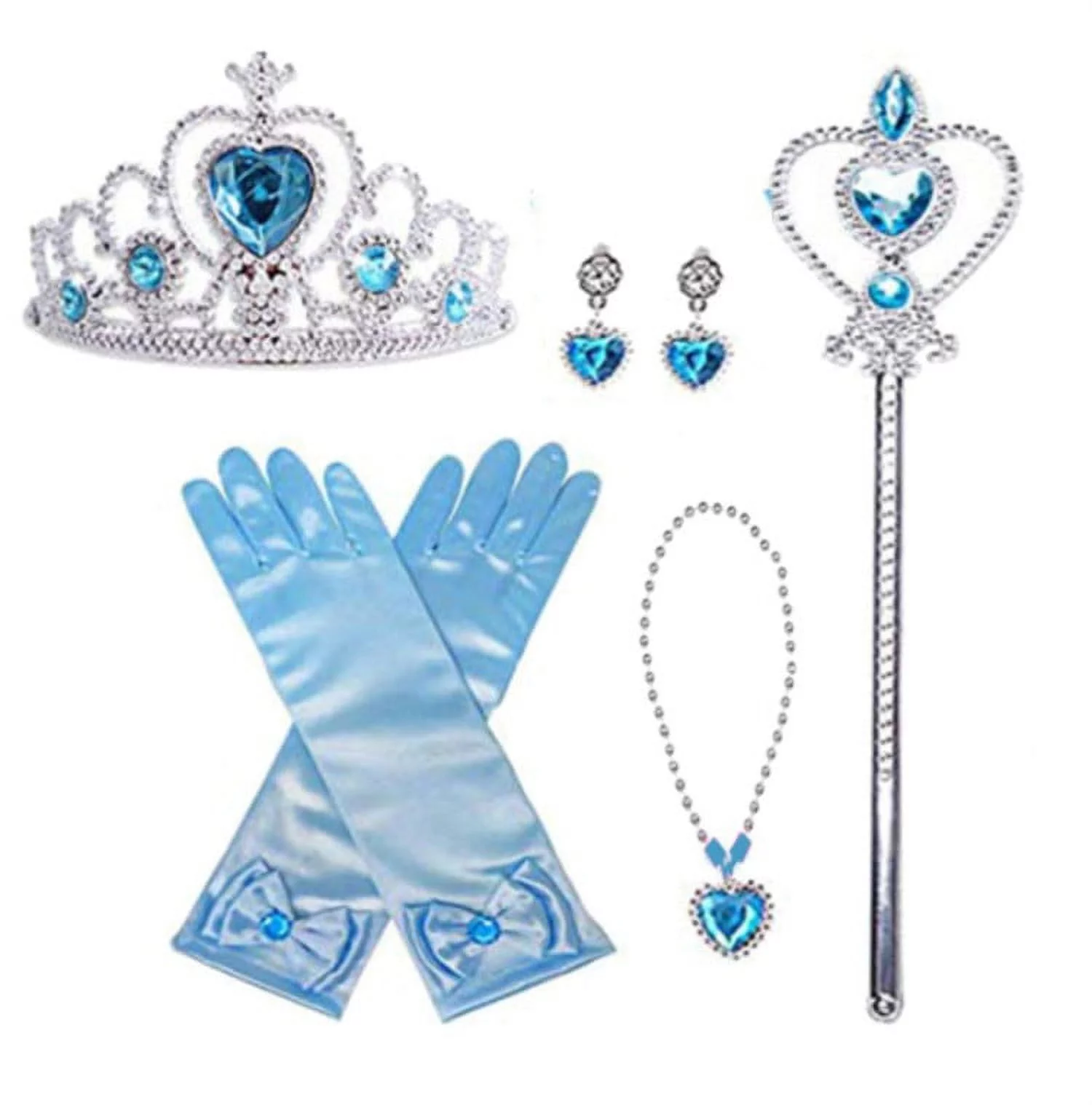 Buscarna Girl's Princess Dress Queen Costume Cosplay Dress Up with Accessories