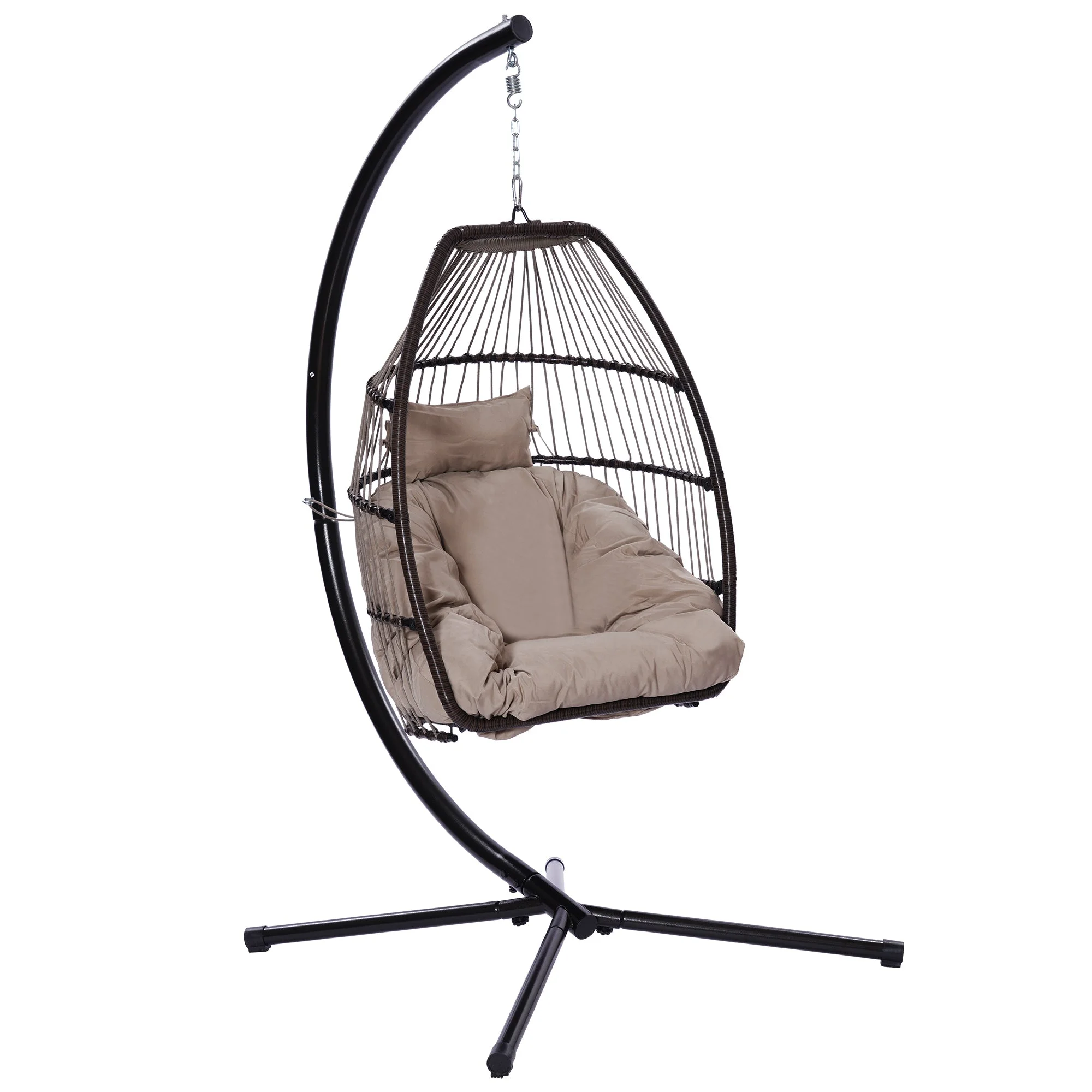 Riva  Outdoor Patio Wicker Hanging Chair With C Type Bracket