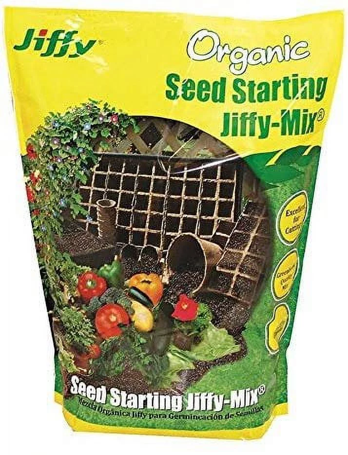 Jiffy 617407738063 G316 Natural & Organic Starter Mix 16 Quart, Pack of 1, Brown/A