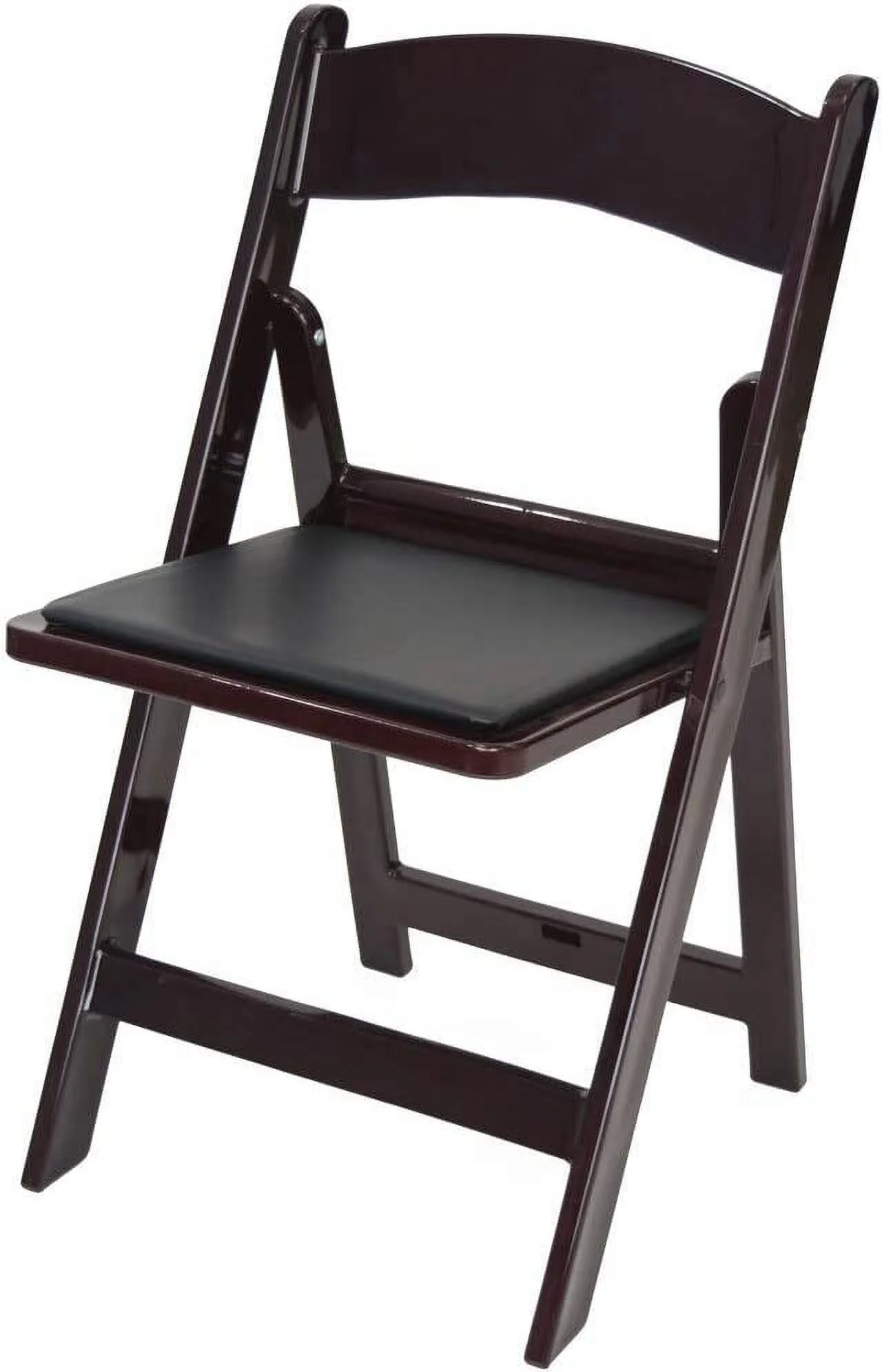 Resin Folding Chair (4 Pack) - 1000 lb Static Tested - Perfect for Events, Weddings and Party Rentals - Durable, Storable, and Lightweight (Mahogany)