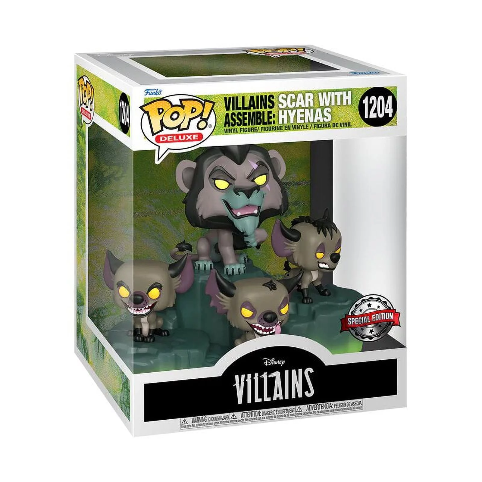 Funko POP! Deluxe Disney Villains Assemble Lion King Scar with Hyenas #1204 Exclusive