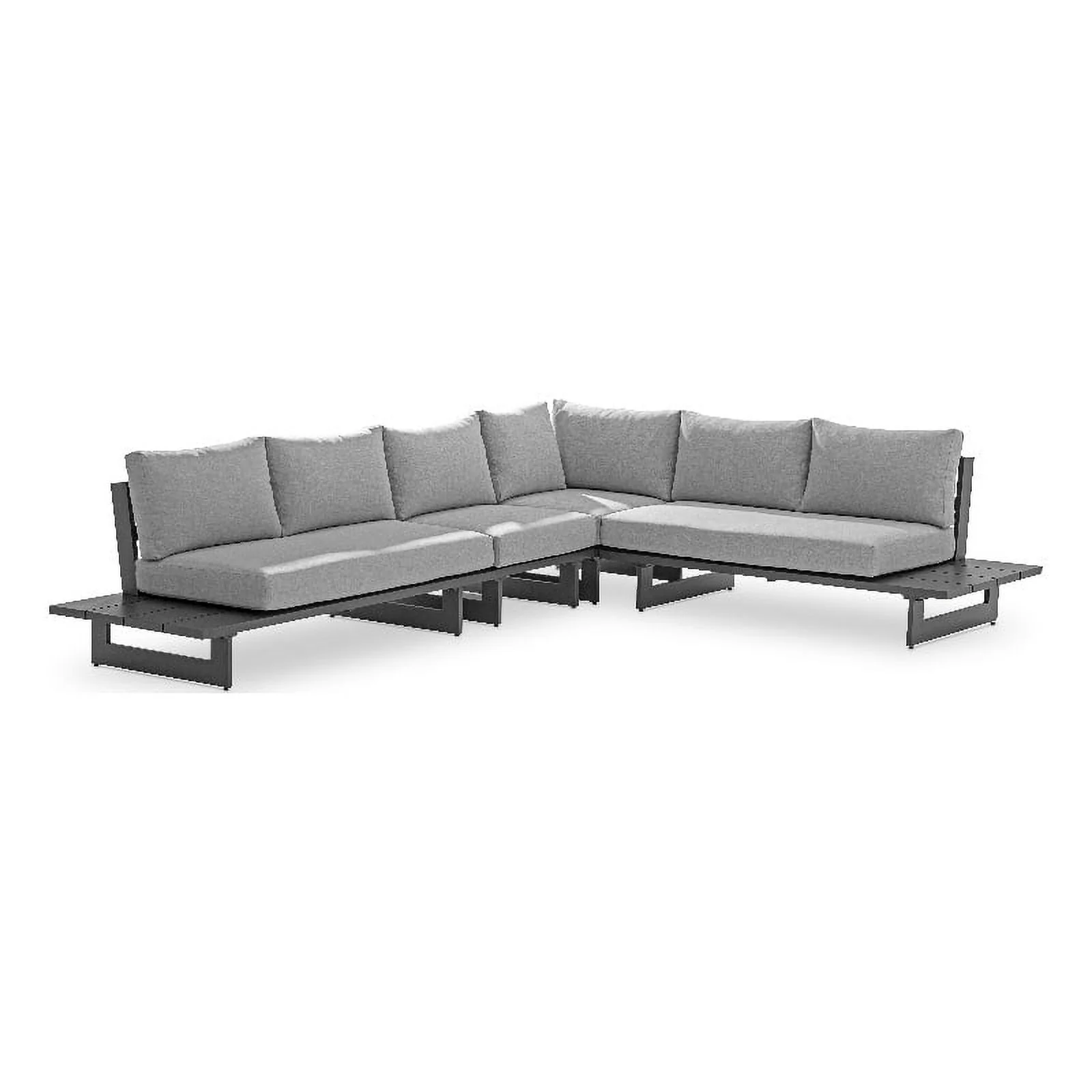 Meridian Furniture Maldives Grey Water Resisting Outdoor Modular Sectional