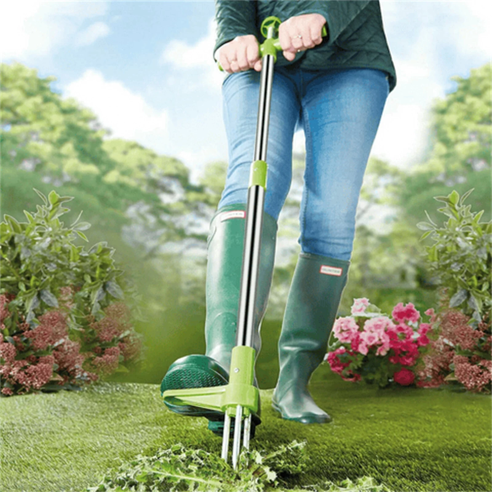 Shldybc Vertical Weeding Machine, Aluminum Tube Weeding, Digging Vegetables, Gardening Tools, Manual Weeding