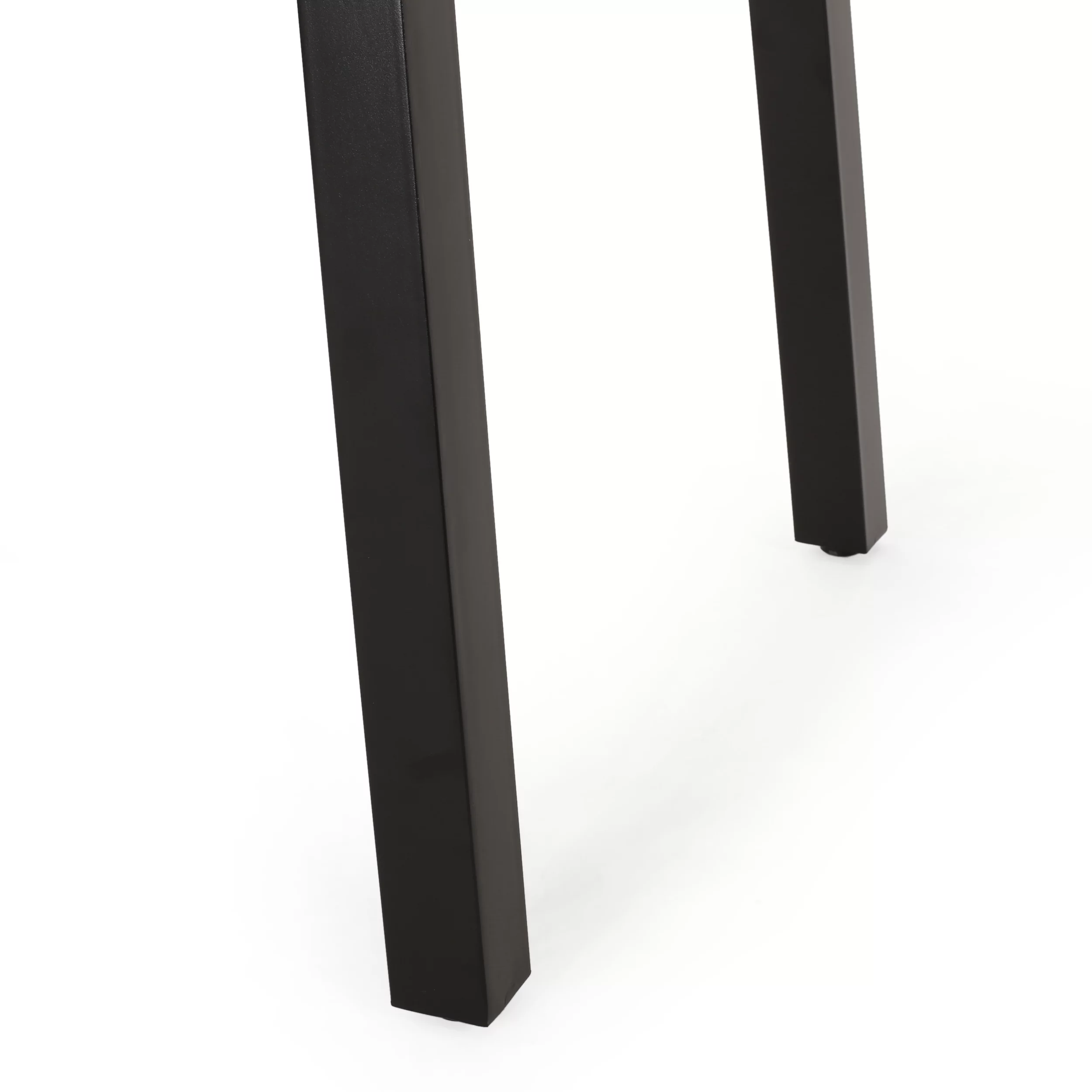 Noble House Pointe 7 Piece Aluminum Patio Dining Set in Gray and Black