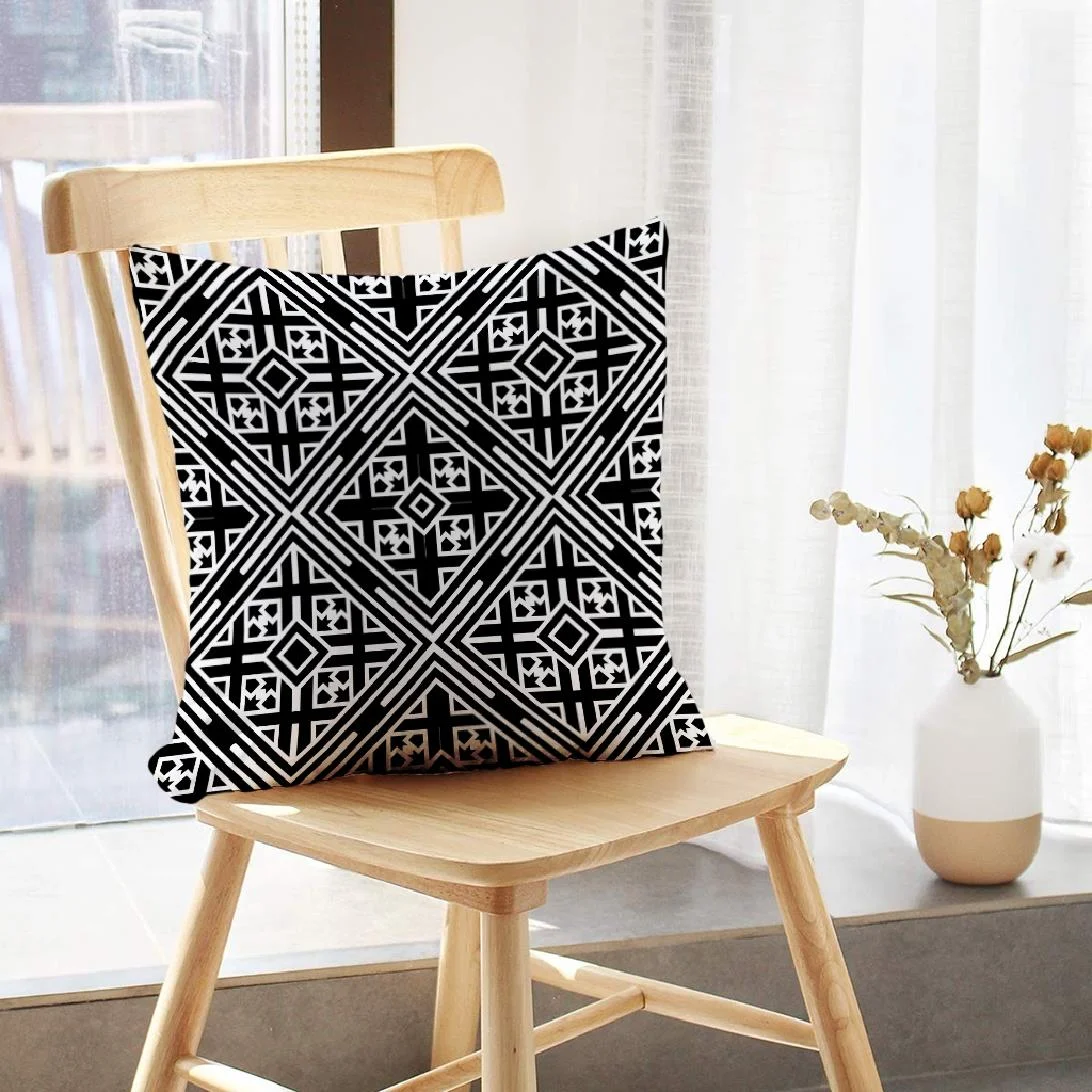 LALILO Throw Pillow Covers Art Black And White Geometric Art Cushion Cover 18