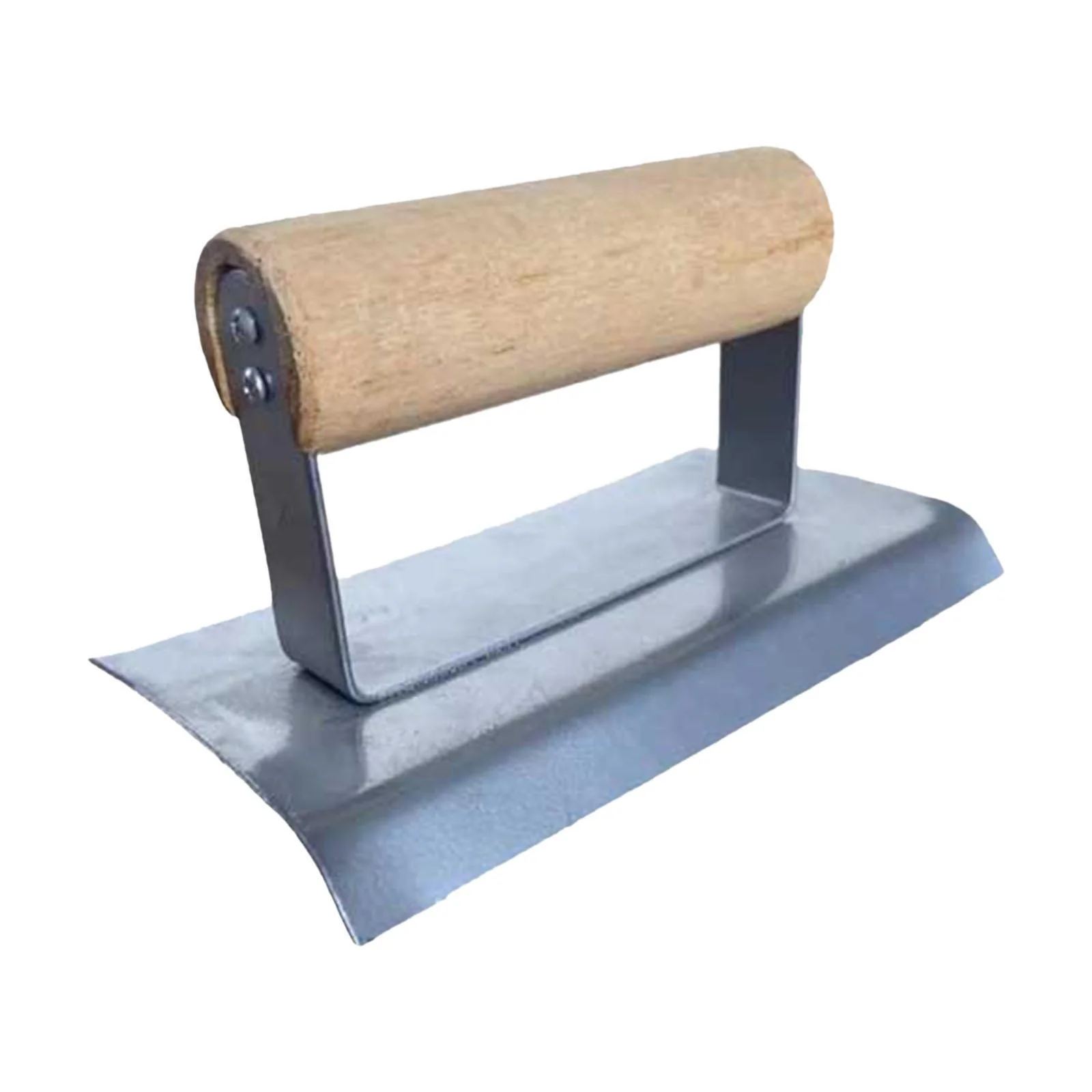 kesoto Concrete Hand Edger Plaster Trowel Wooden Handle Home Decorating Durable Wall Decoration Stainless Steel Portable for Plaster A