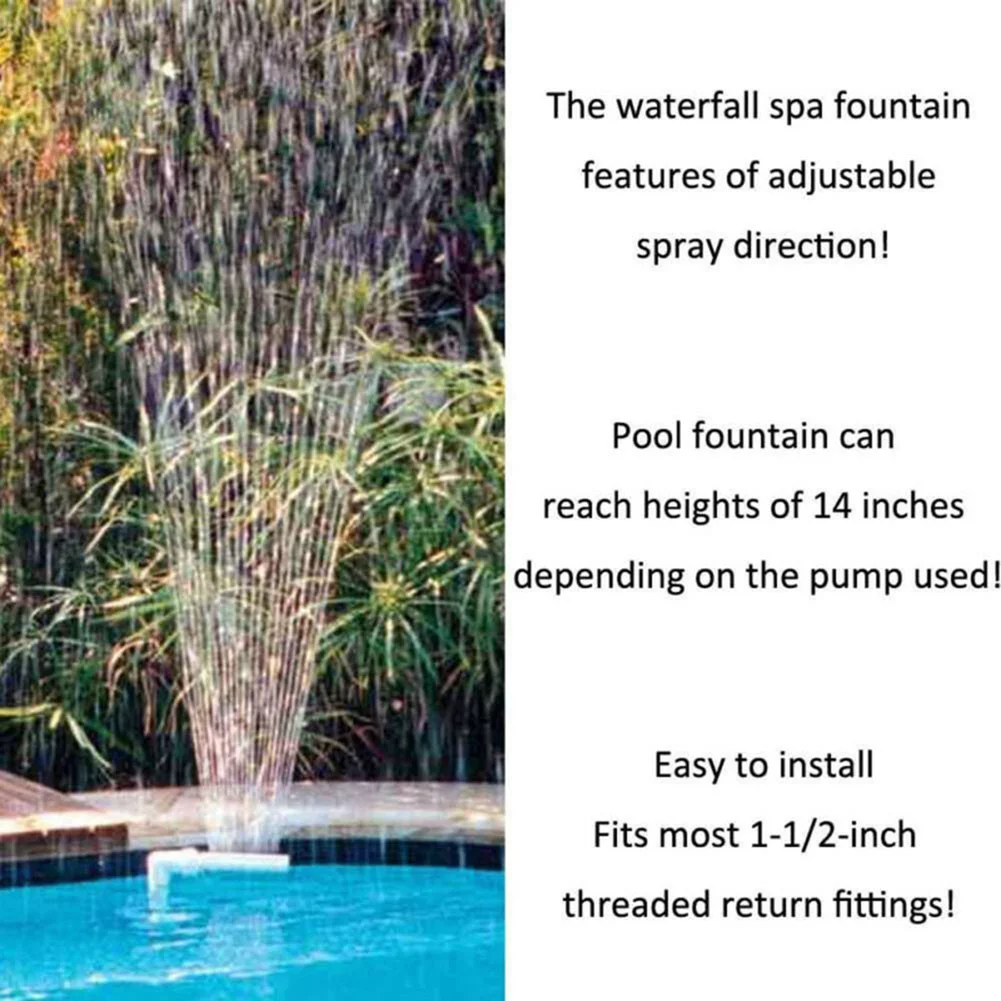 Adjustable Waterfall Swimming Pool Fountain Stand Sprayer Hose Replacement Tool