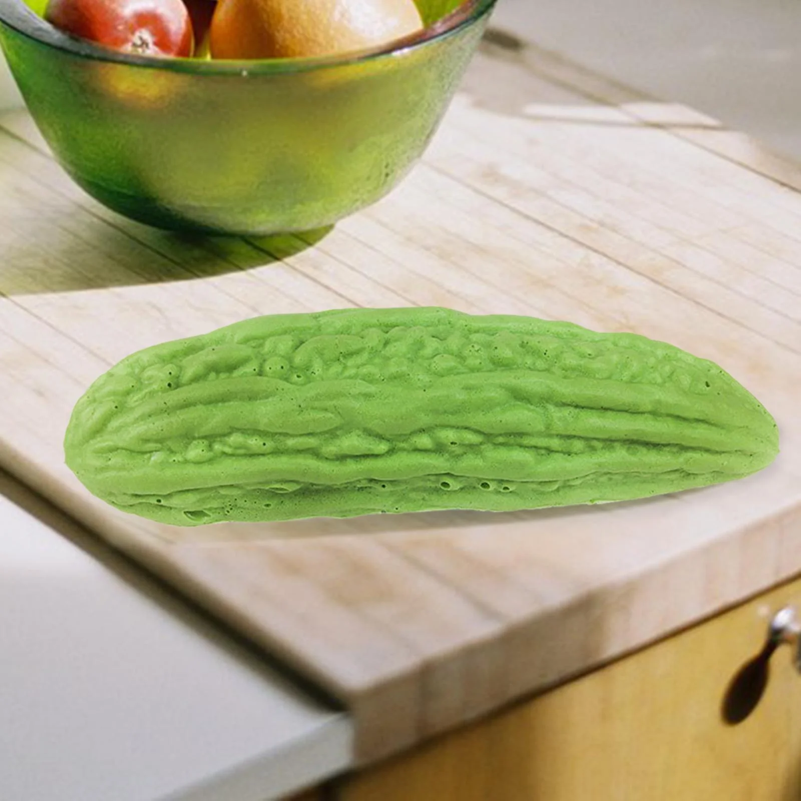 CUTICATE Artificial Bitter Gourd Faux Fruit Model Store Decor Home Decoration Practical Realistic Vegetable for Shop Festivals Kitchen