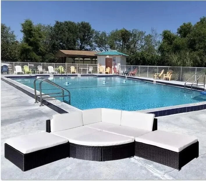 Rattan Corner Sofa  Dining Table Set of 6 Luxury Garden Furniture Indoor Outdoor Conservatory  only ship to uk