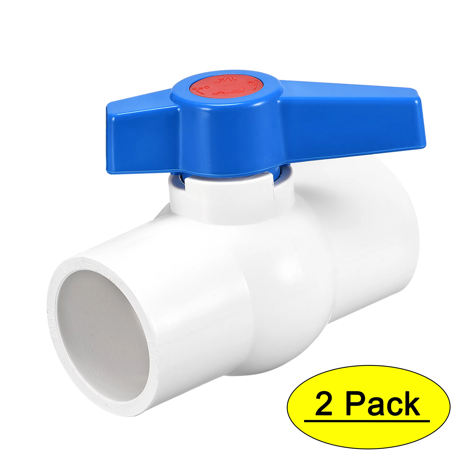 Ball Valve, 40mm ID , PVC Socket End Valve for Aquarium Setup, Sump Pump, Pool, Garden Sprinkler White Blue 2Pcs