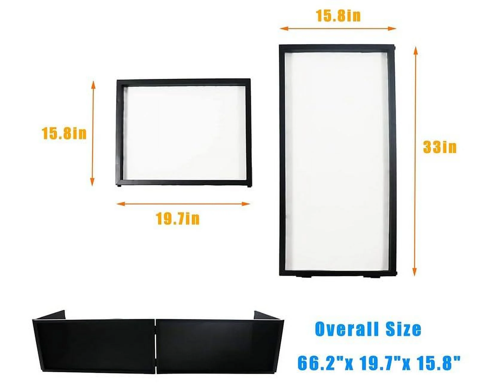 DJ Booth Portable DJ Booth, DJ Event Facade Foldable Cover Screen w/Travel Bag for Outdoor/Indoor Backyard Party (67