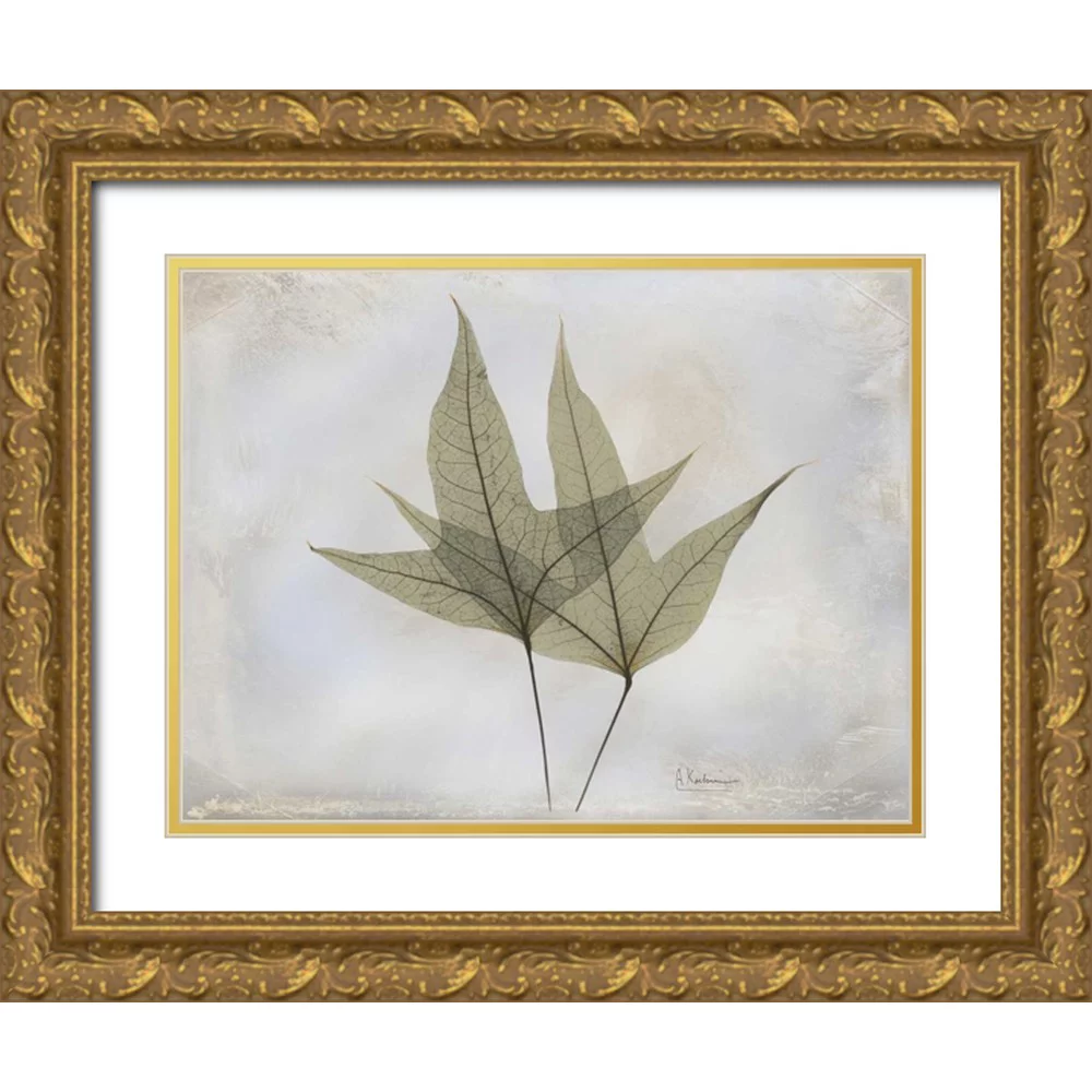 Koetsier, Albert 32x25 Gold Ornate Wood Framed with Double Matting Museum Art Print Titled - Trident Maple E217