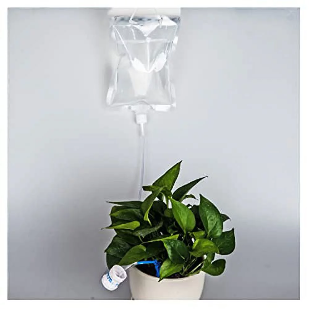 Drip Irrigation Kits, 500mL Bag Drip Watering System for Potted Plants with Adjustable Flow, Self Automatic Watering System for House Plants Flowers,Plant Waterer for Indoor Outdoor Gardening Plants