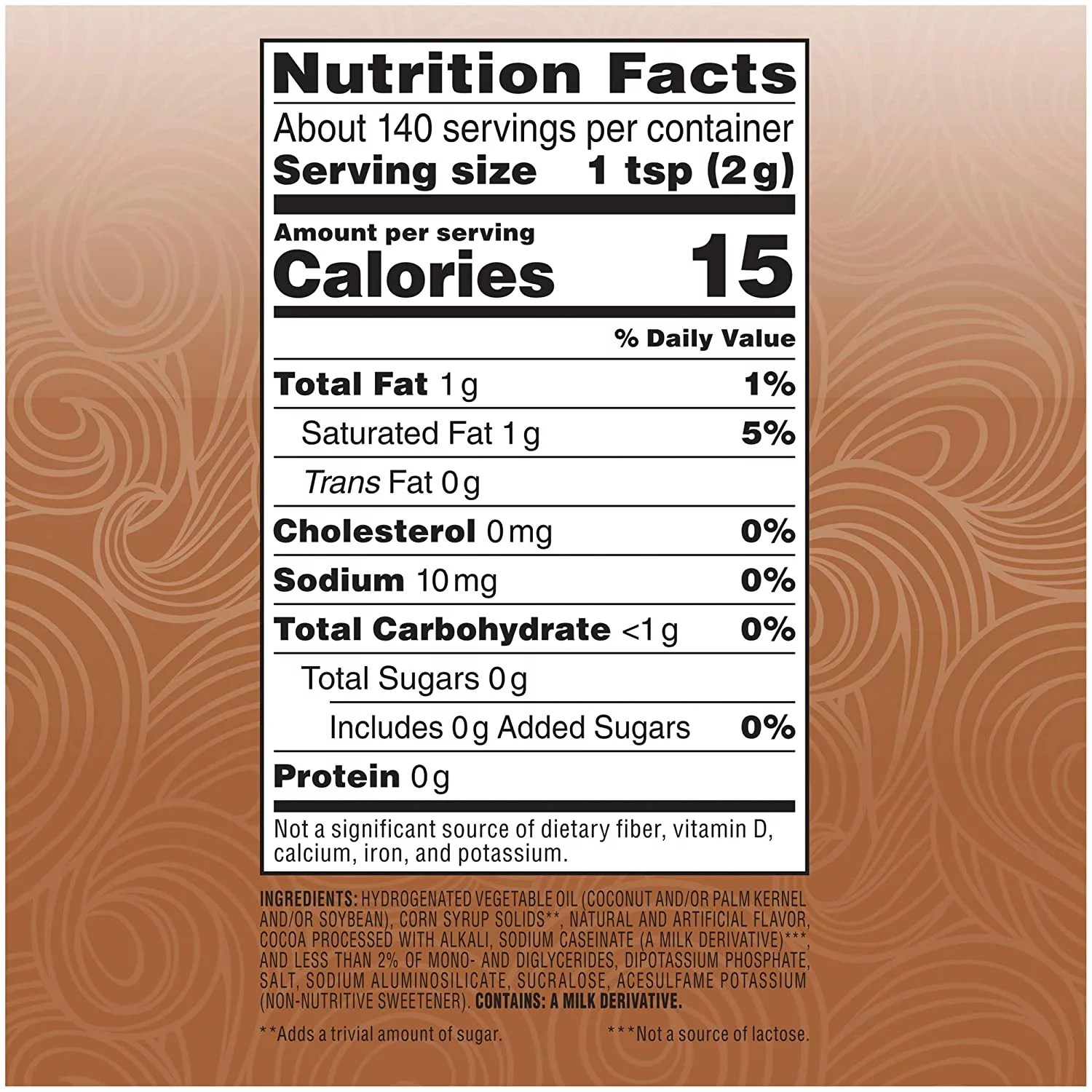 Coffee Mate, Powder Coffee Creamer, Sugar Free, Chocolate Creme, 10.2 oz