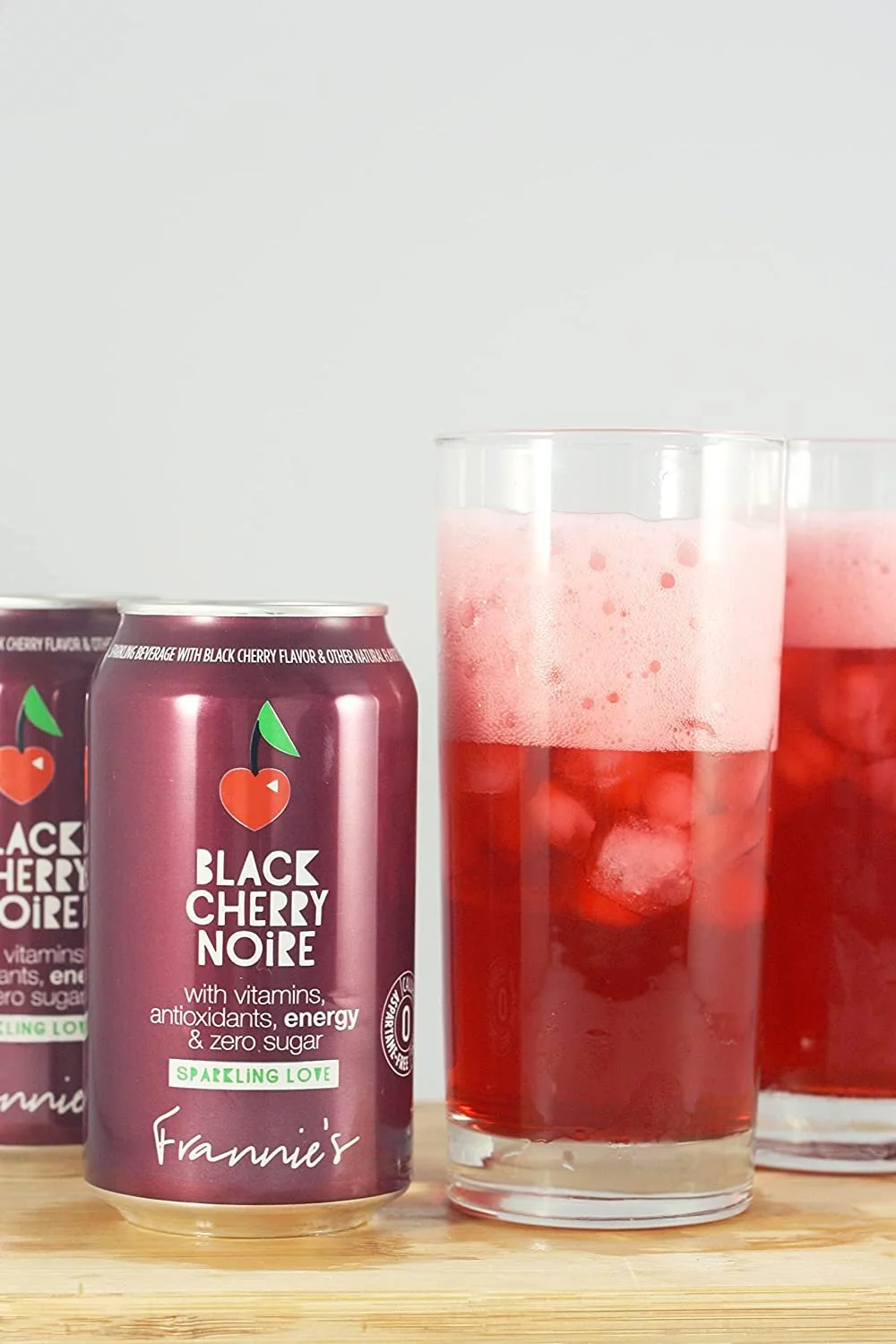 AmishTastes Frannies Sparkling Black Cherry Noire, Protected With High-Density Foam, 12 Oz. Pack of 8