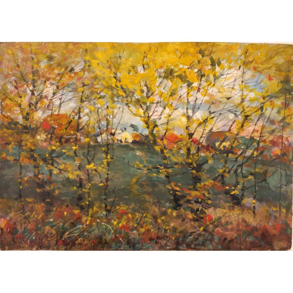 William Henry Holmes 14x11 Black Modern Framed Museum Art Print Titled - Royal Oak (1932)