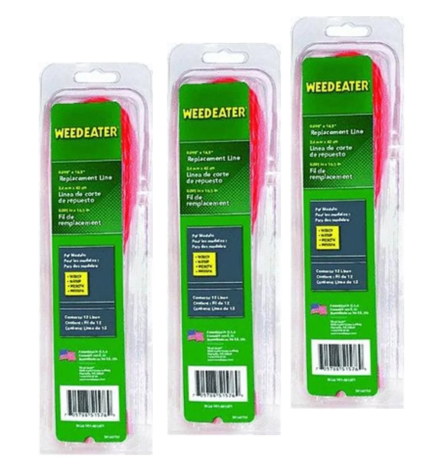 Weed Eater W25CFK Trimmer 3 Pack 12 Count .095