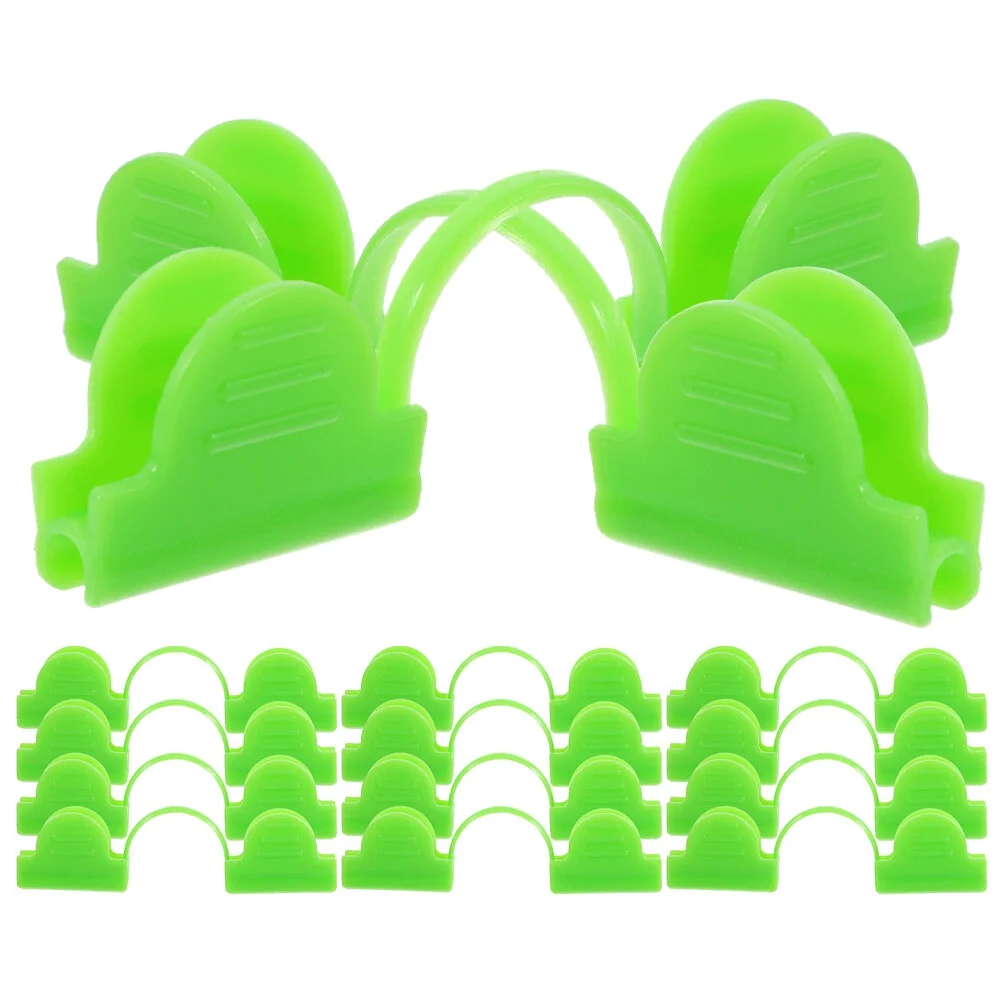 Jibingyi 50Pcs Plastic Fixing Clamps Greenhouse Fixing Clip Greenhouse Fix Clamps Plastic Greenhouse Clip