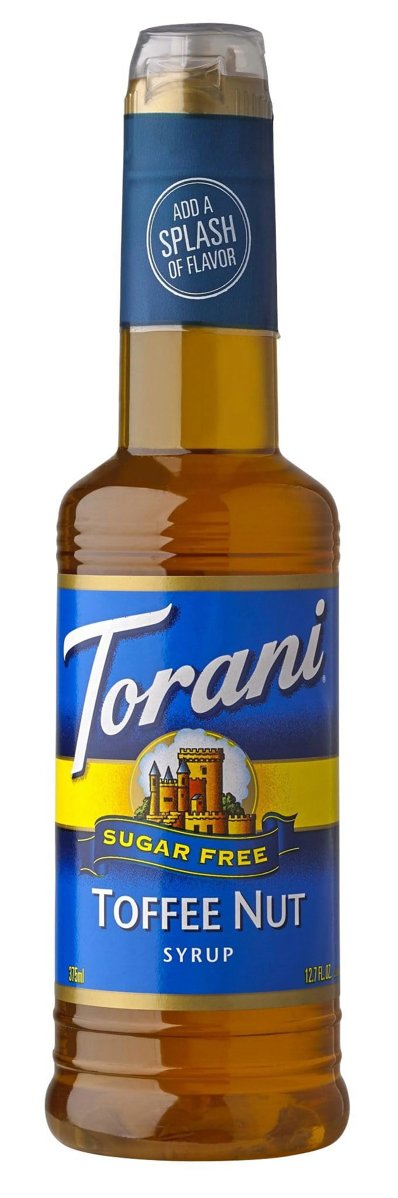 Torani Sugar-Free Flavored Drink Syrup, Toffee Nut, 12.7 Fl Oz Bottle (Pack Of 4)
