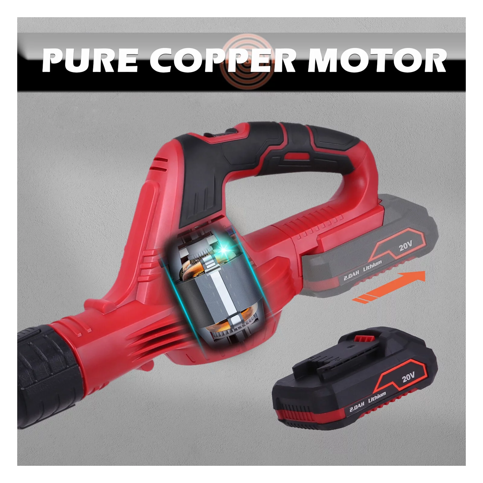 Electric Blower,2.0ah Battery Blower And Included Included Snow Blower 20v Battery And Included Battery And Blower 2.0ah Twirltide Patio Deck And