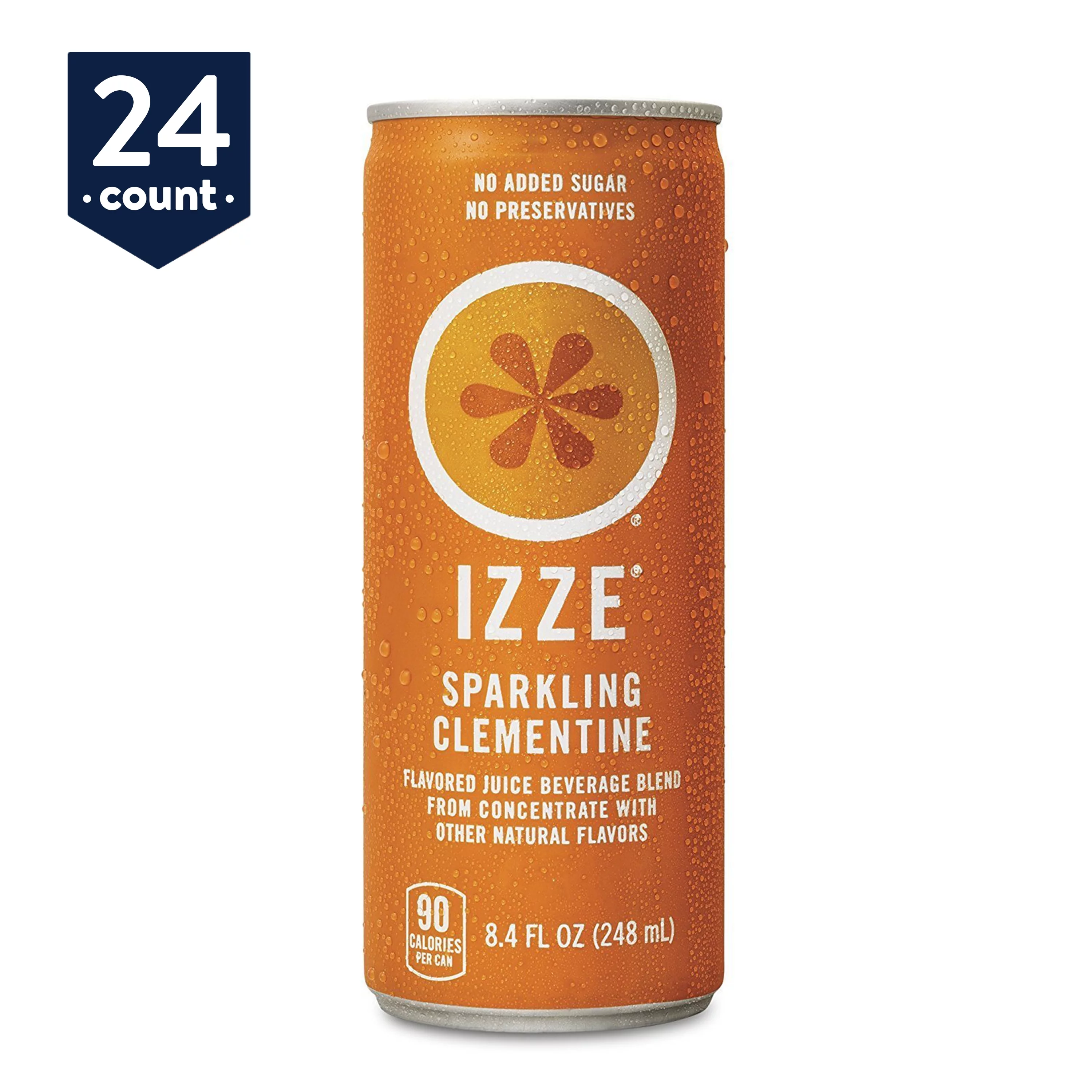 IZZE Sparkling Juice, Clementine, 8.4 oz Cans, 24 Count