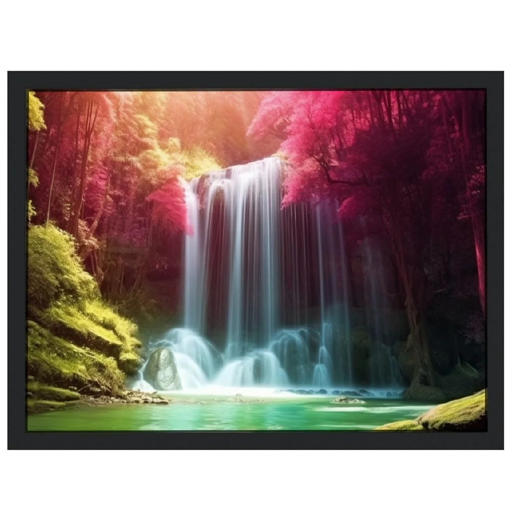 HOMICOZI  – Canvas Print 16x12 in – Canvas Art Print Wall Art – Print on Canvas – Wall Decor Picture Stretched on Wooden Frame – Thailand Erawan Park Waterfall Waterfalls Collection
