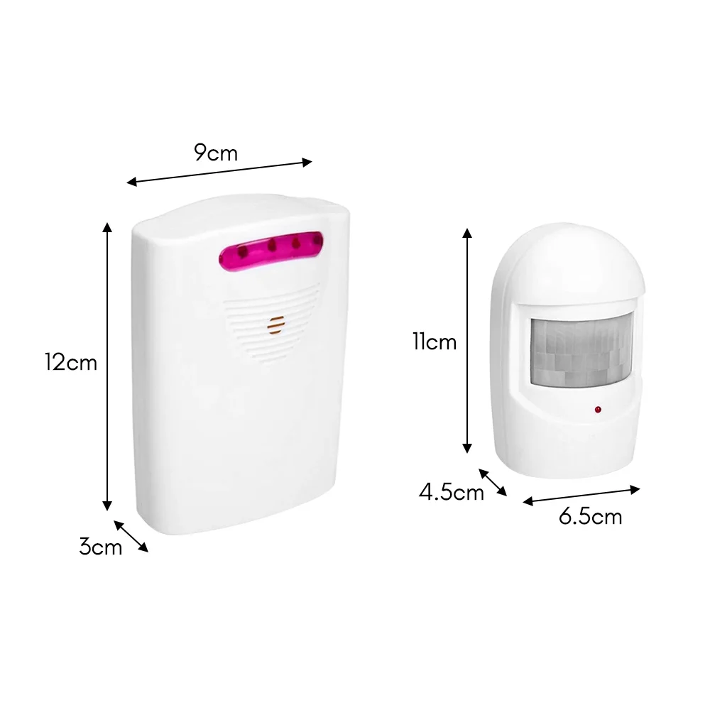 Dazzduo Multifunctional Wireless Driveway IR Motion Sensor Doorbell 1 2 for Home UseWireless Alarm with Easy Installation and Adjustable SensitivityPerfect for Securing Your Property