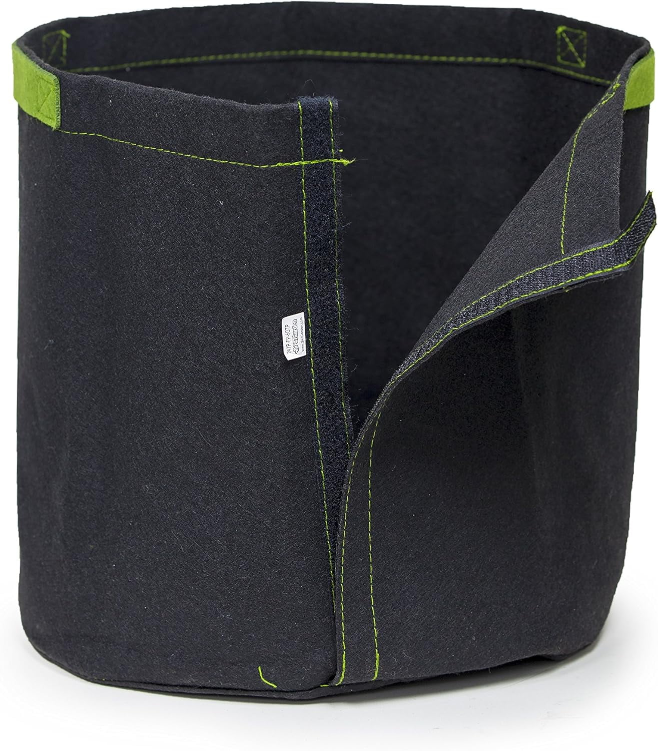 5pcs 2-Gallon Transplanter Fabric Pots, 5-Packs Reusable Planters Nursery Aeration Grow Bags, -Seamed w/Handles (Black)