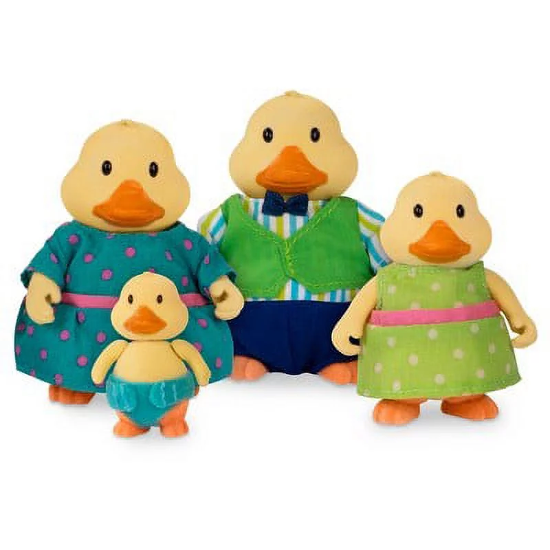 Li’l Woodzeez Miniature Animal Figurine Set - Quickquack Duck Family