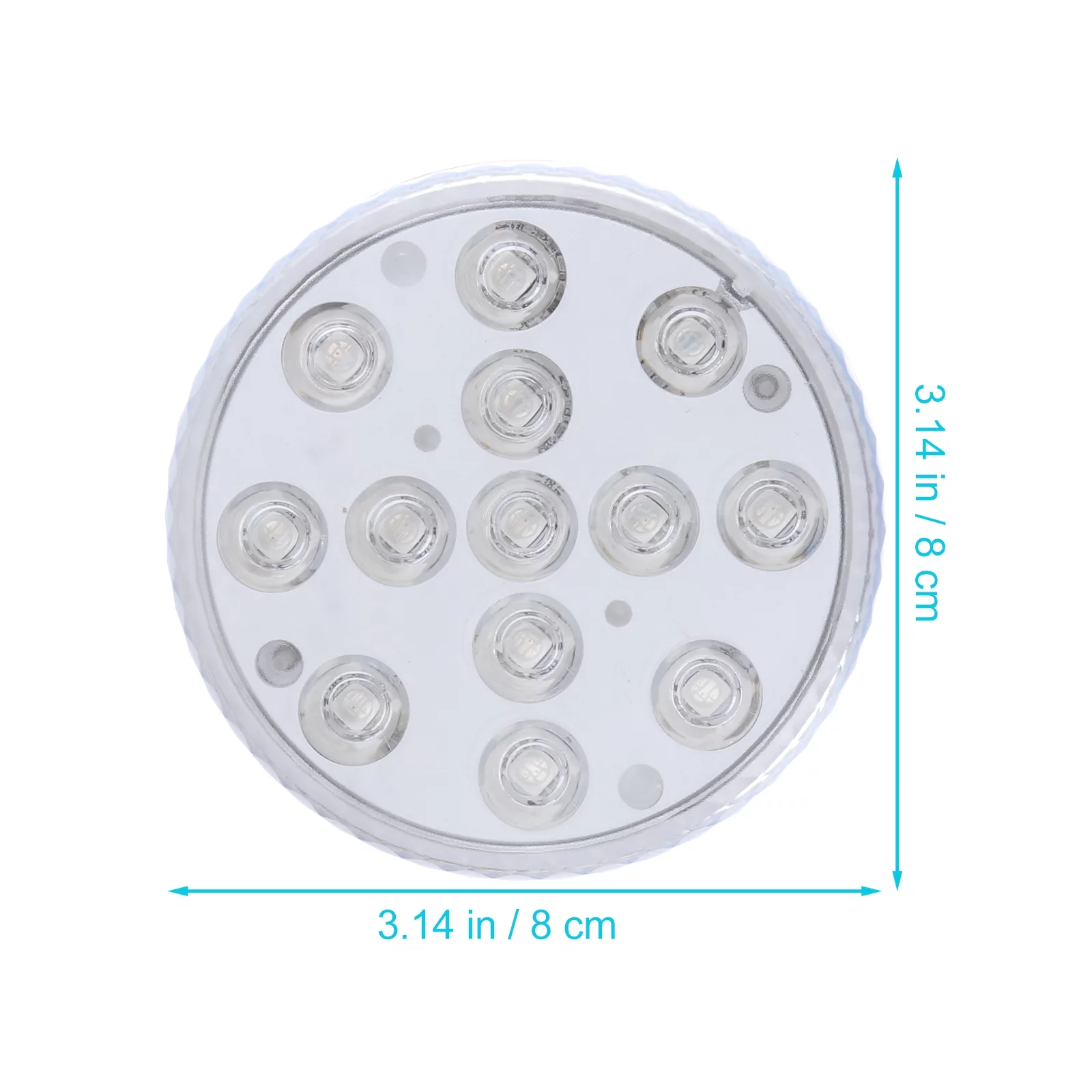 LED Waterproof Candle Lights Underwater Submersible Lamp Decoration for Pond Swimming Pool Fountain (White)