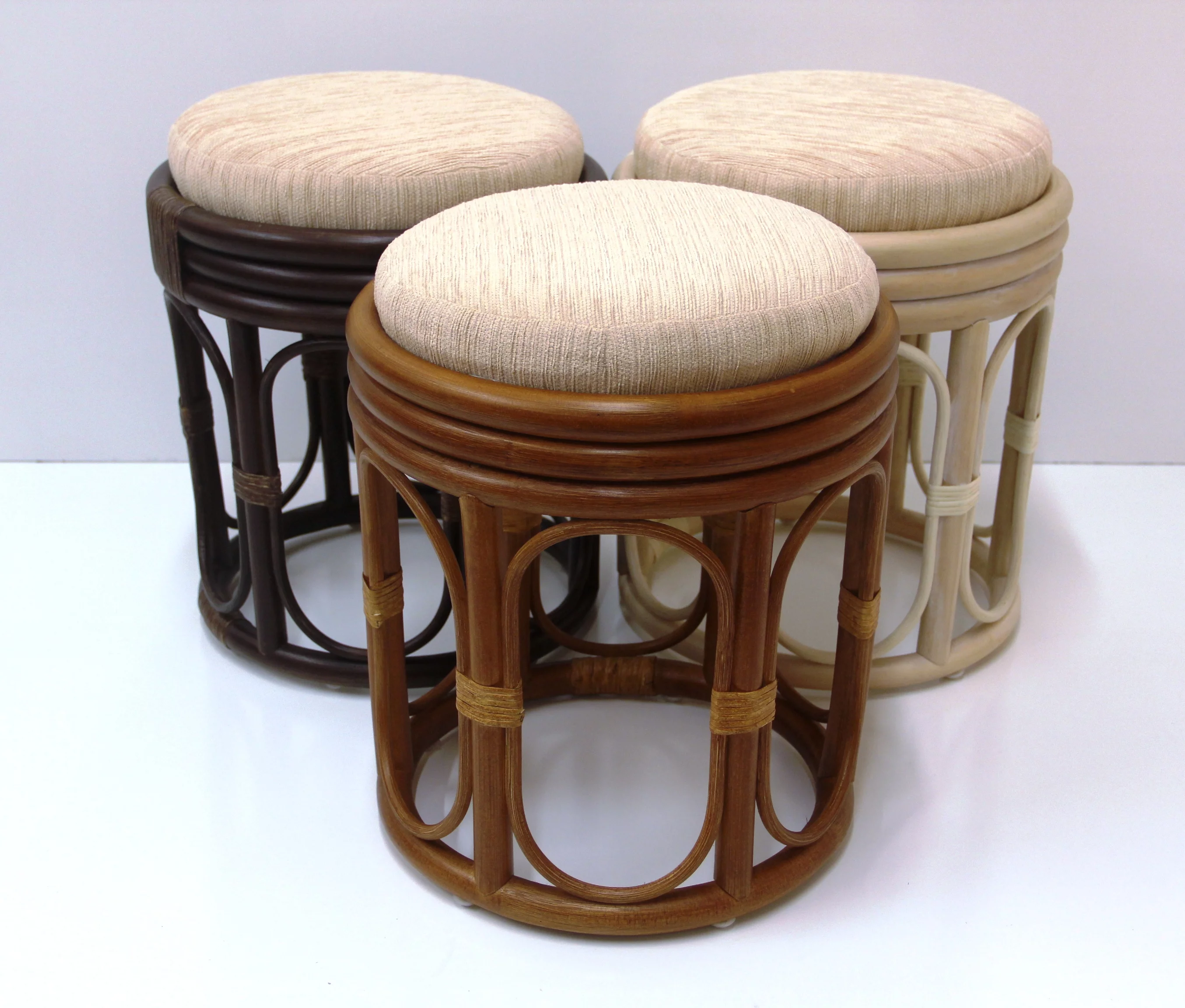 SK New Interiors Pier Stool Plant Stand ECO Natural Rattan Wicker Handmade Design, Colonial