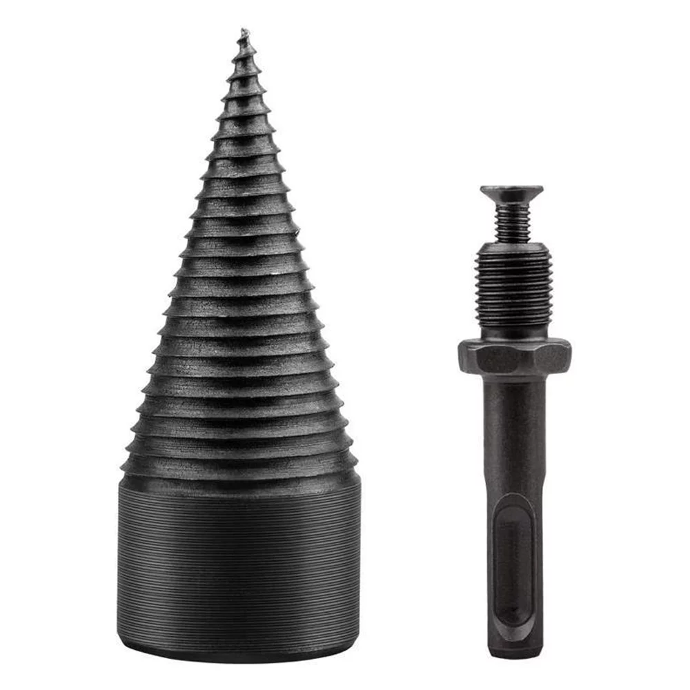 Hex Shank Firewood Drill Bit Wood Splitter, 32mm Overall Wood Splitter Drill Bit for Electric Drill Wood Splitter