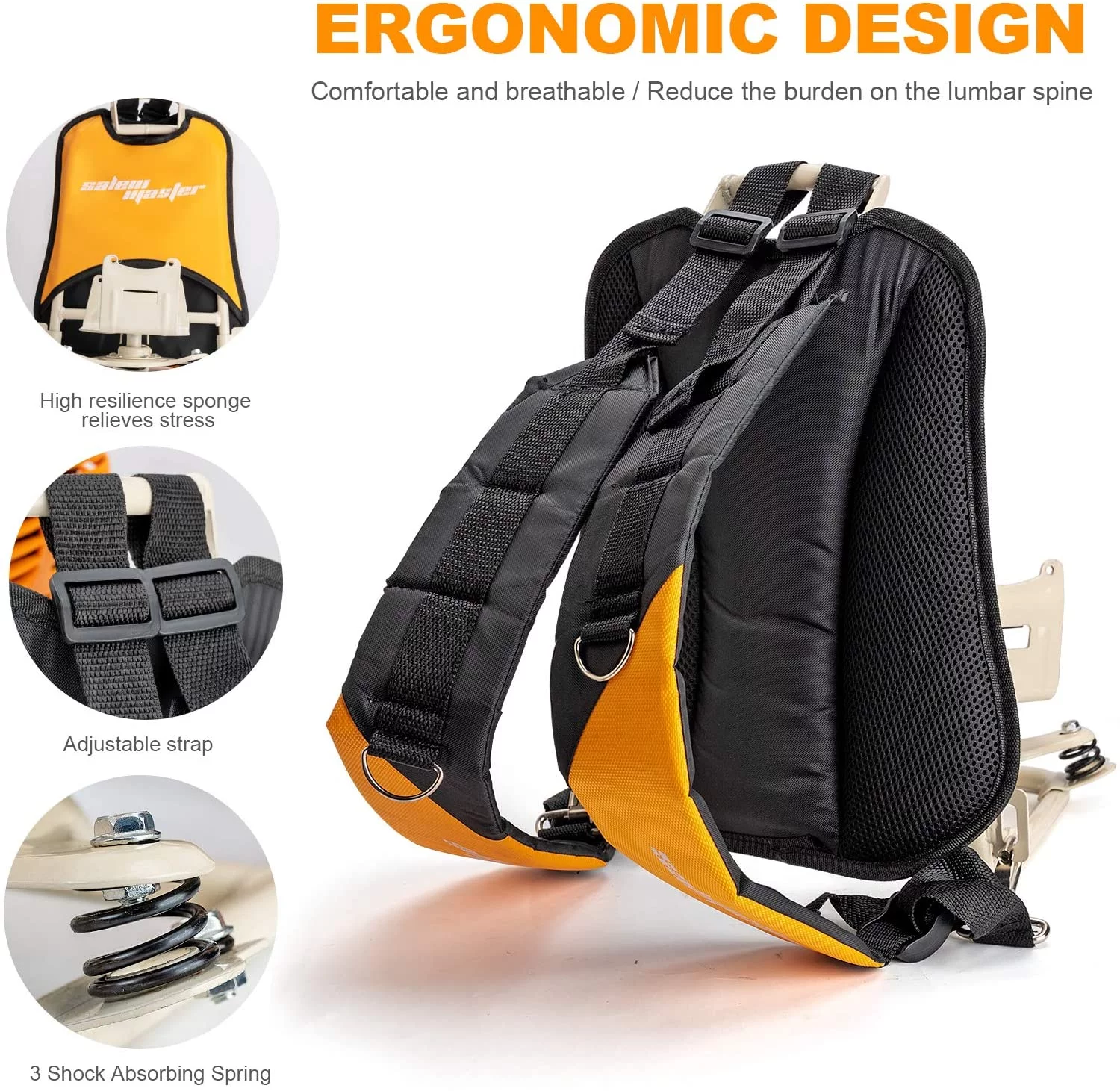 SALEM MASTER 2-in-1 31CC 4 Cycle Gas Powered Weed Eater Stringless Trimmer Brush