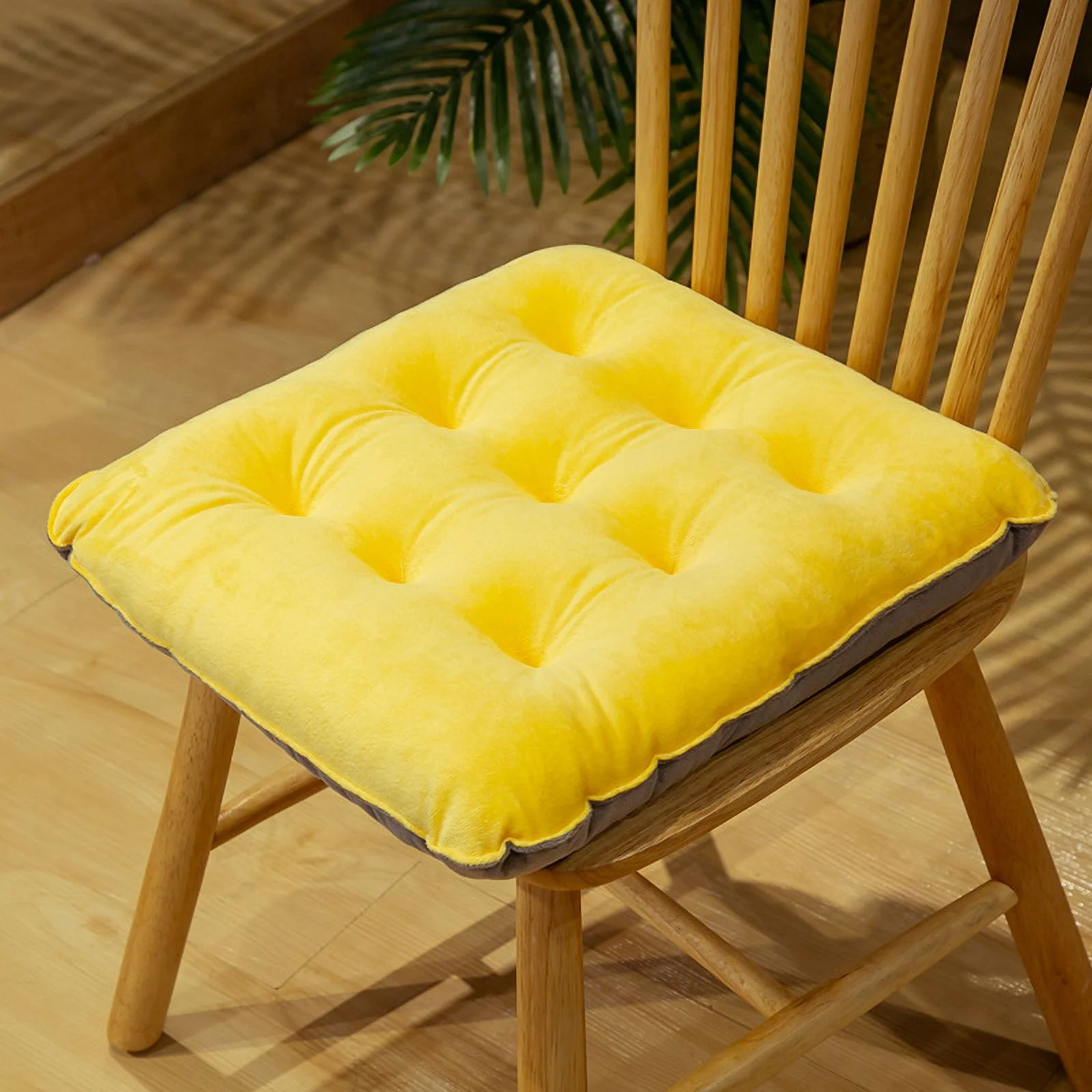 NAMZI Seat Cushion Garden Patio Home Kitchen Office Thicken Comfy Seat Cushion, Light yellow 16