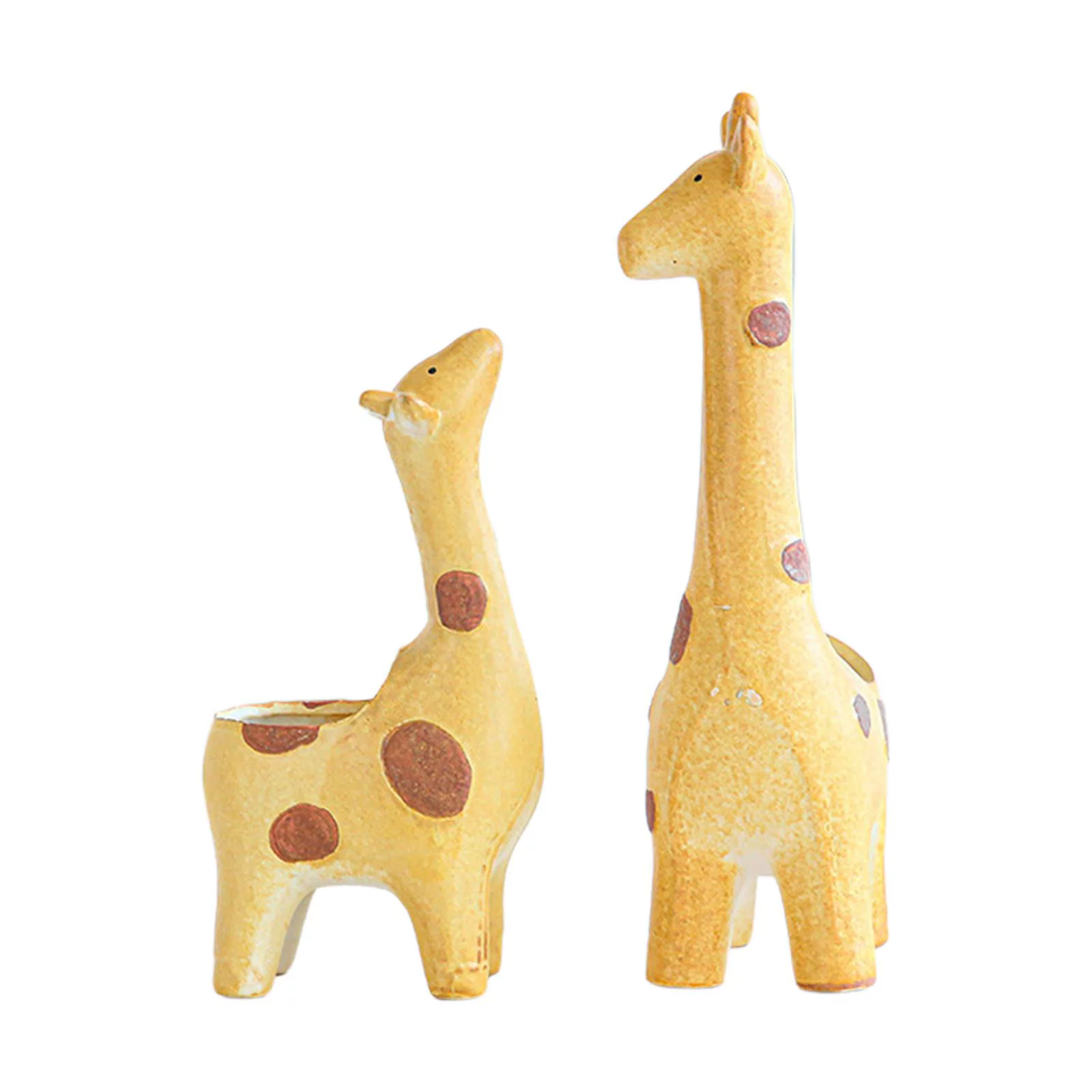 2 Pieces Animal Flower Pots Ceramic Plant Pots Flowerpot Ornament for Office