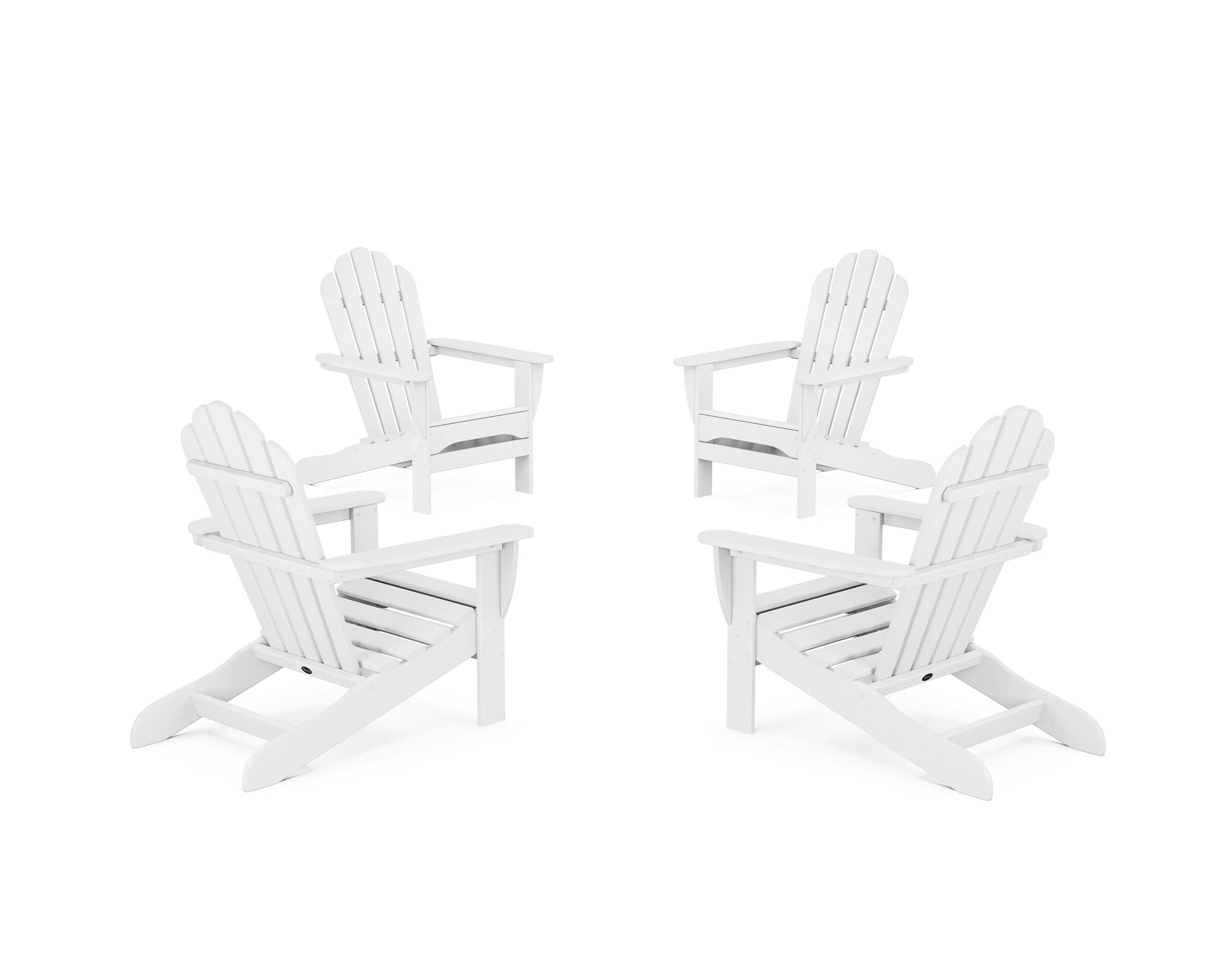 Trex® Outdoor Furniture™ 4-Piece Monterey Bay Adirondack Chair Conversation Set in Classic White