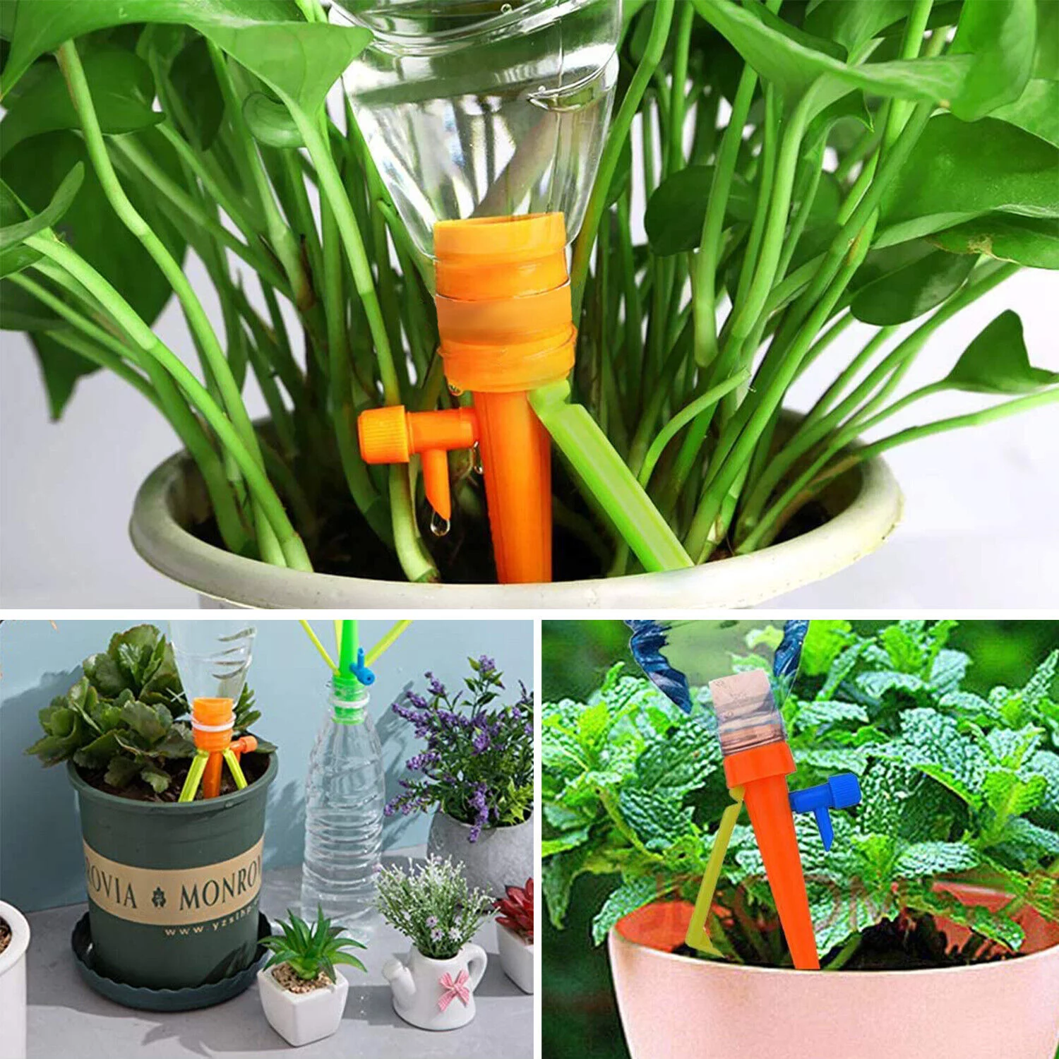 12/24/48 PCS Automatic Self Watering Spikes Plants Water Drip Irrigation System