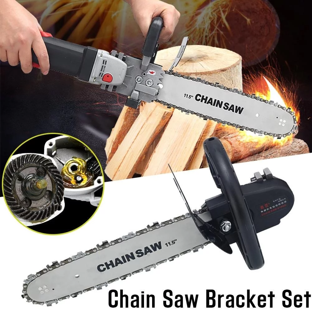 1 Set of Universal Converter Woodworking ChainSaw for Changing Angle Grinder Change Into Electric Chain Saw