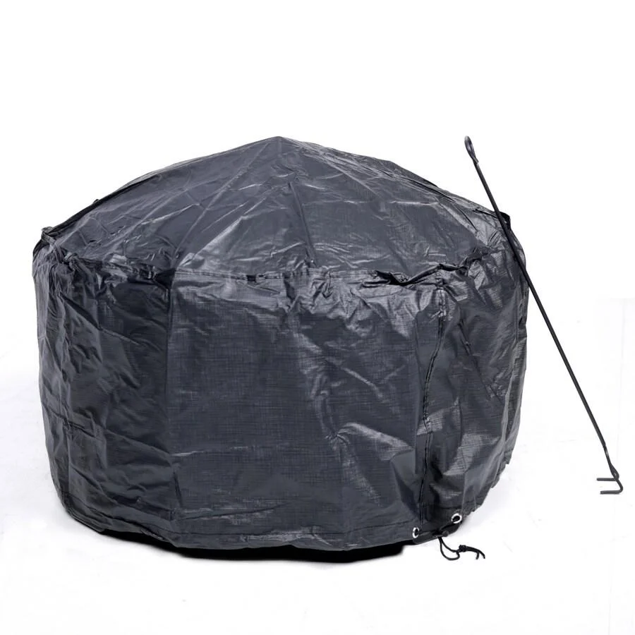 Garden Treasures 29.92-in W Antique Black Steel Wood-Burning Fire Pit