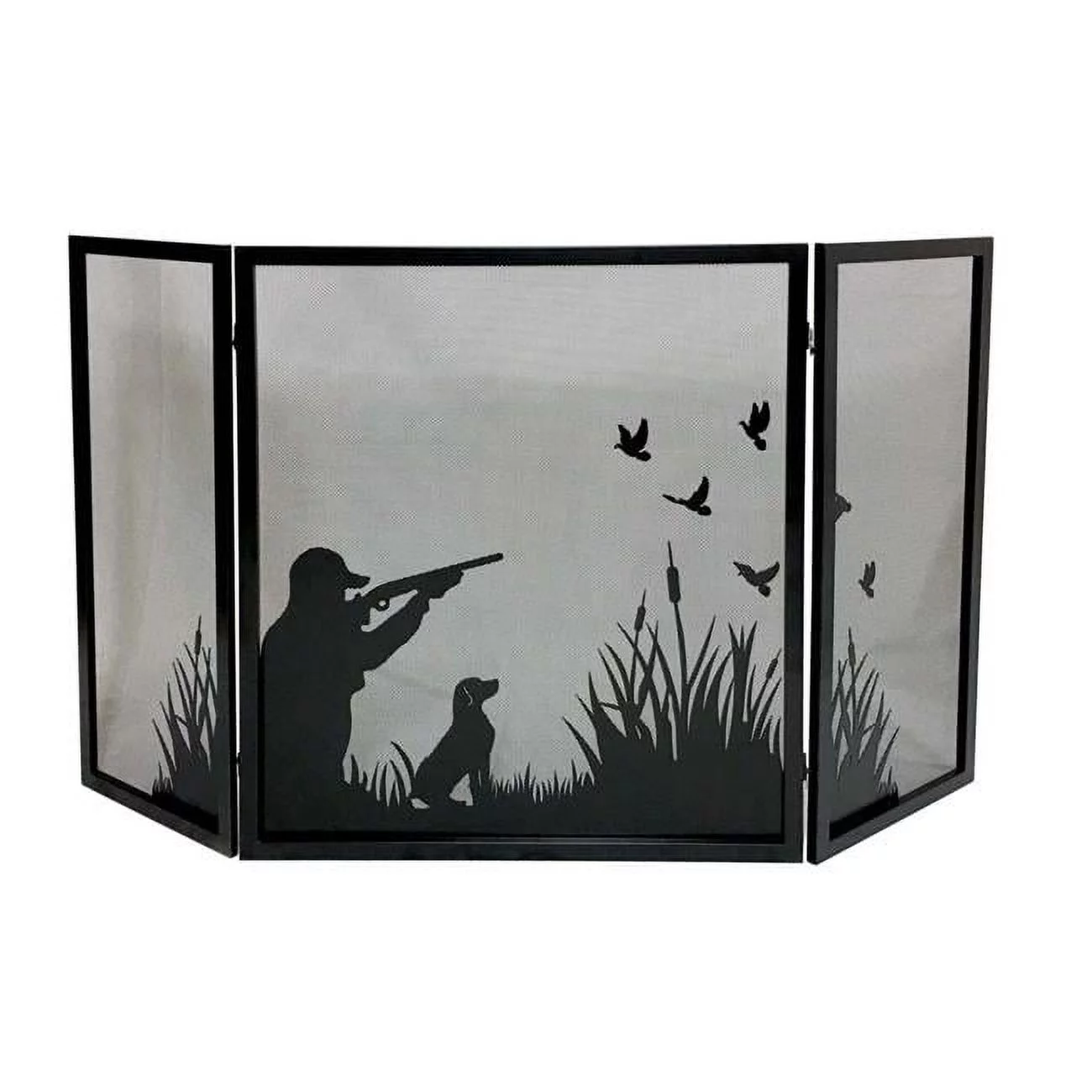 Dagan  Duck Hunting Design 3 Fold Screen, Black