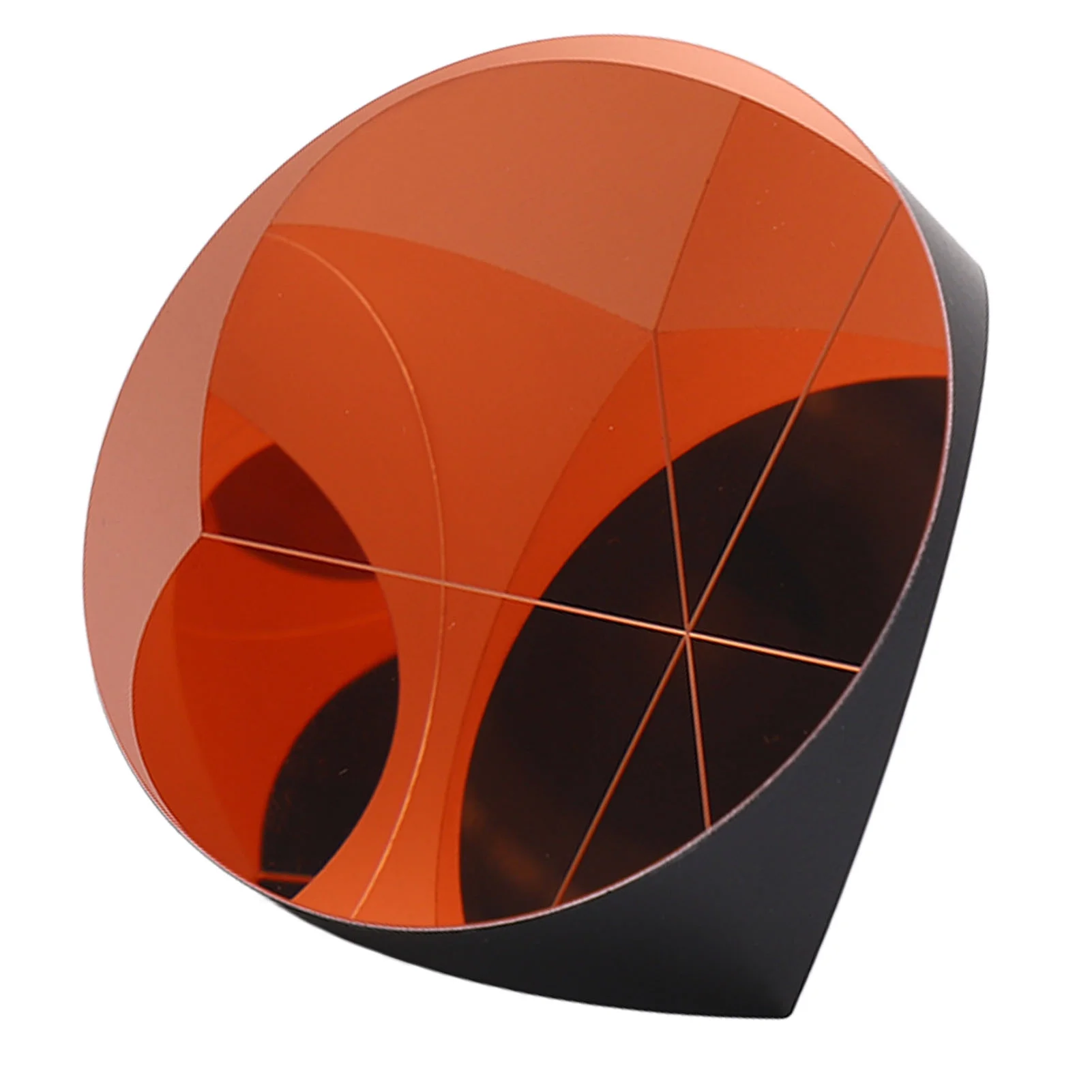 Uadme Pyramidal Prism, 64mm Professional Pyramidal Prism Optical Glass Lens Prism Copper Coated Conical Prism for Surveying and Mapping