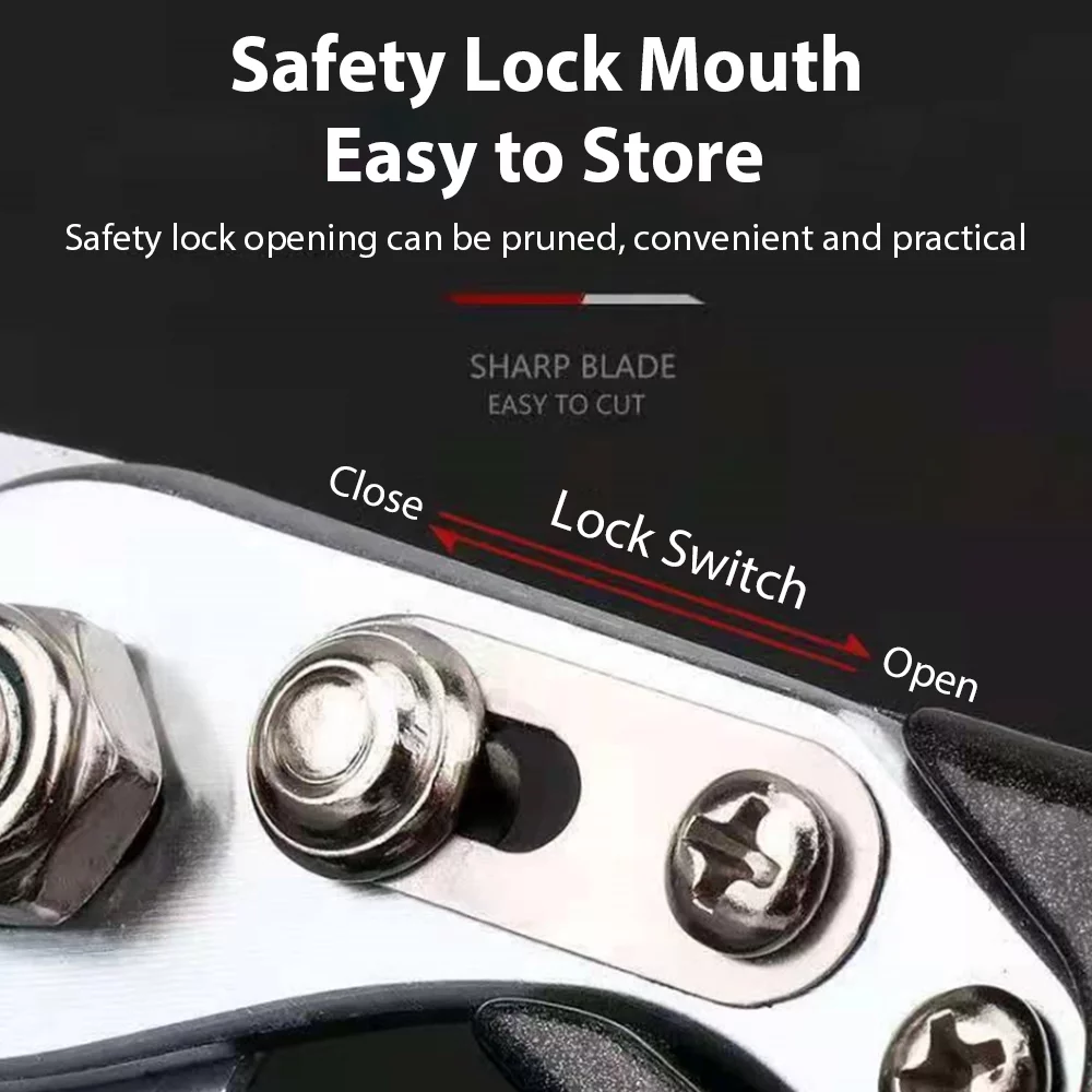 SK5 Steel Garden Scissors, Strong Cutting, Pruning Tool for Thick Branches and Nursery Branches