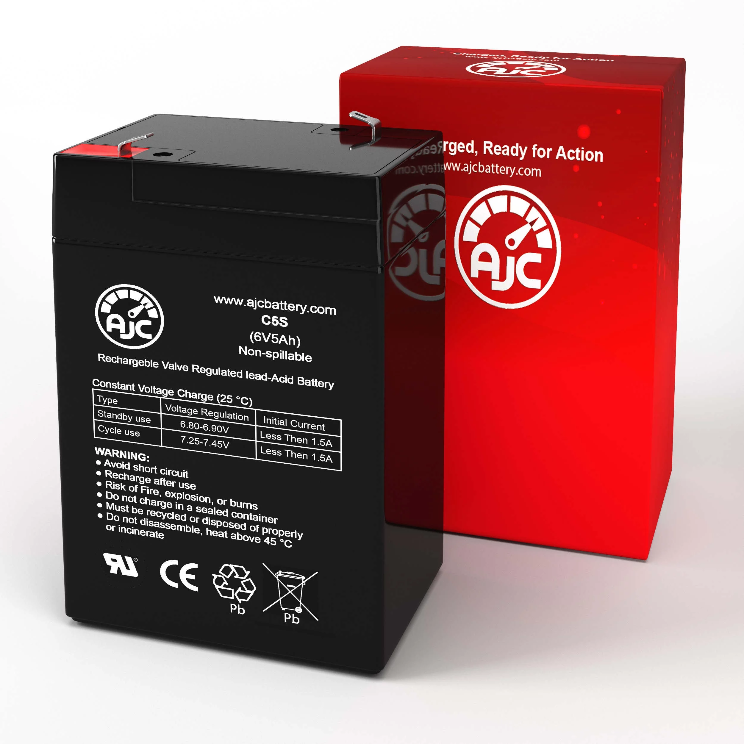 Toro 37351 6V 5Ah Lawn and Garden Battery - This Is an AJC Brand Replacement