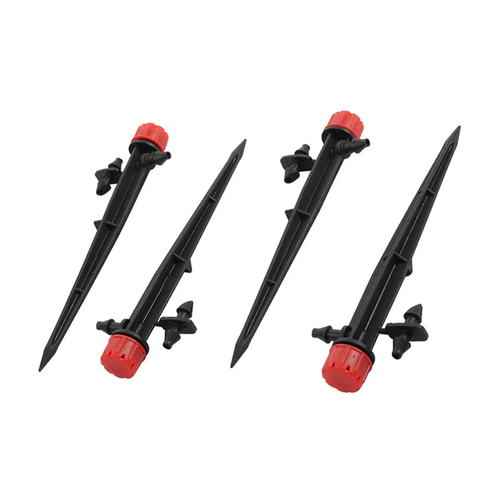 100 Pcs Adjustable 8 hole Long Rod Dripper Garden Irrigation Spiked Sprinkler Greenhouse Potted Plants Watering Device