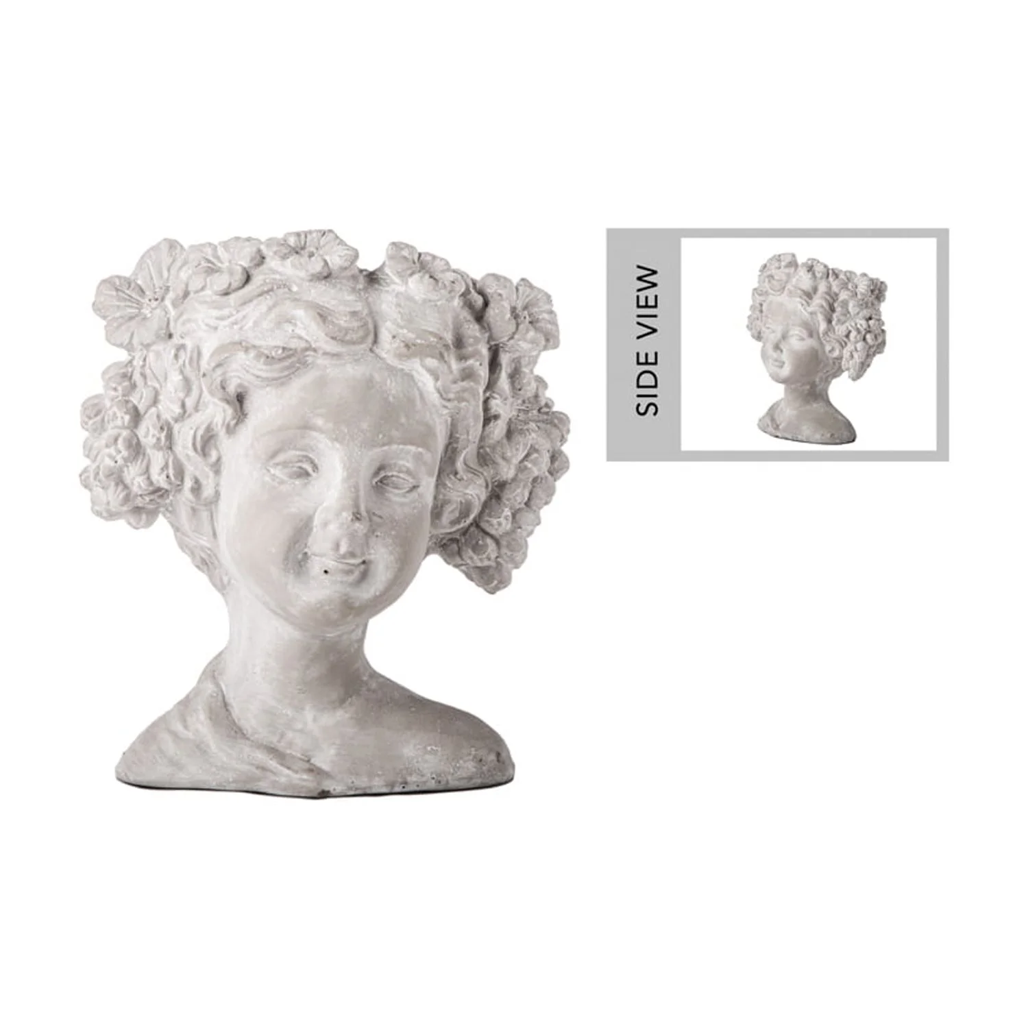 Urban Trends Cement Curled Head Child