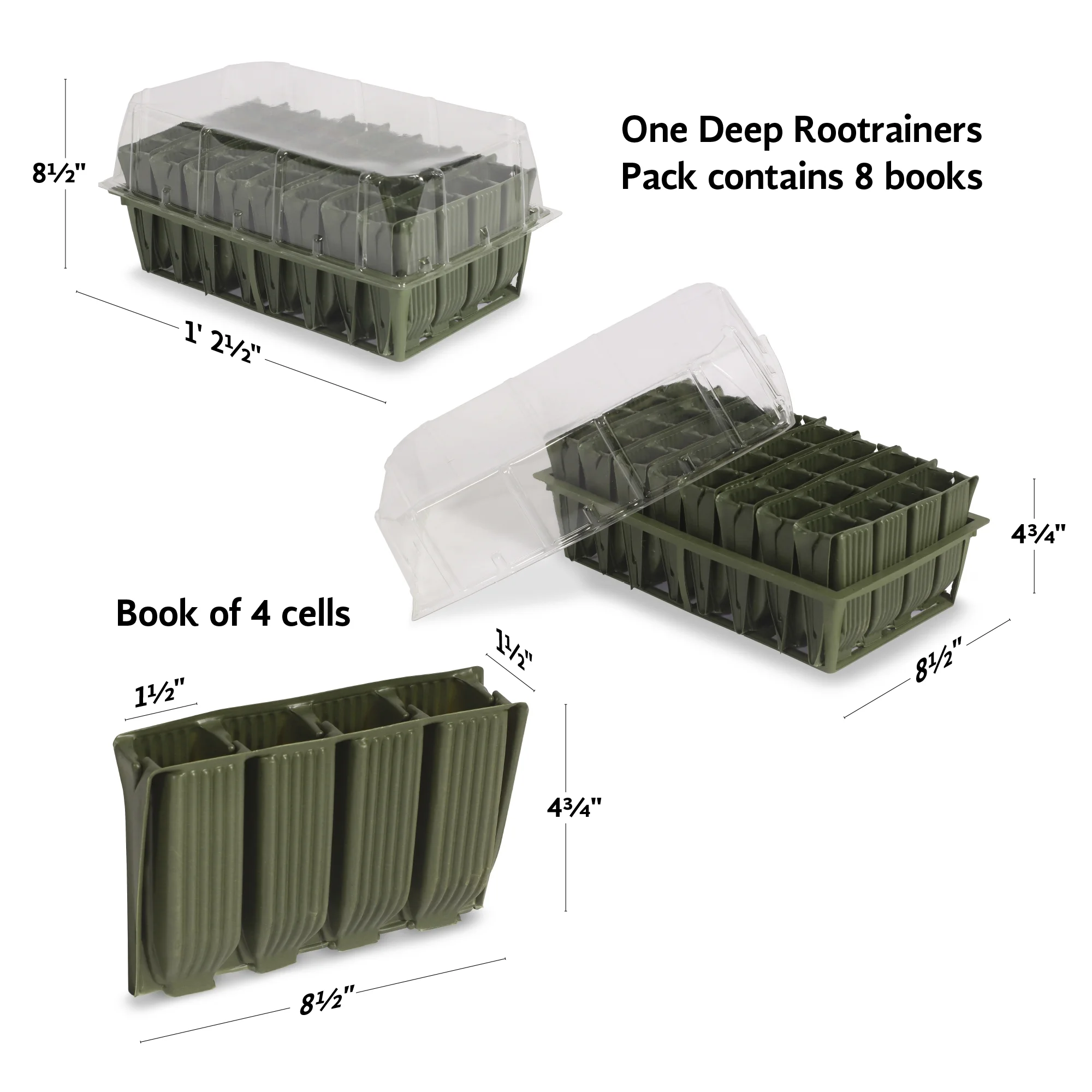 Haxnicks Rootrainer Racking Station w/ 8 Deep Rootrainers