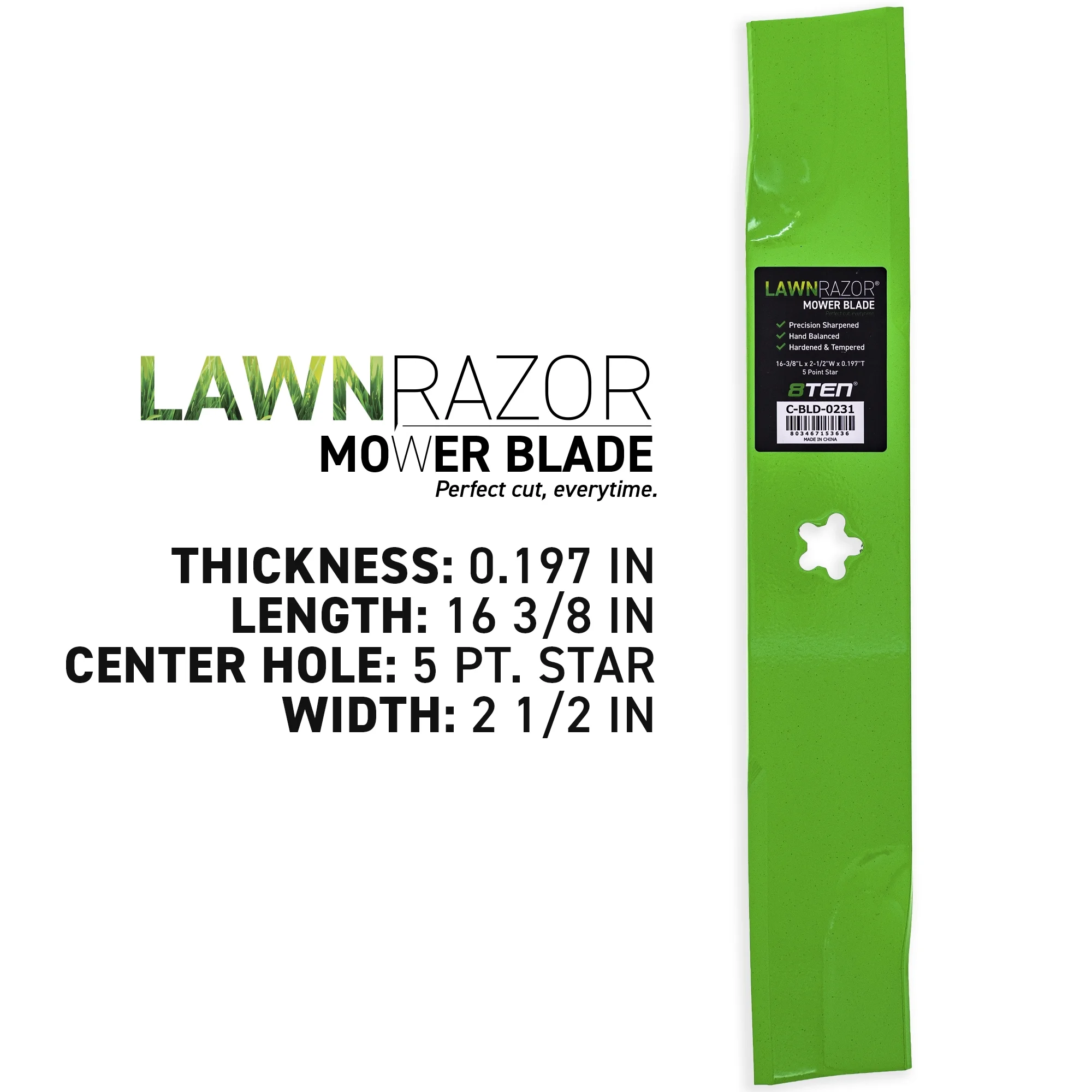LawnRAZOR Blade for Husqvarna 48 inch 539113425 High Lift 3 Pack 810-CBL2453D