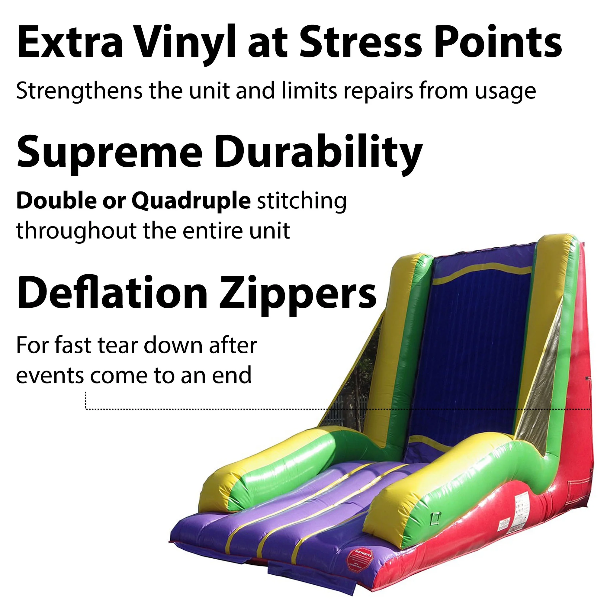 TentandTable Commercial Interactive Inflatable Sticky Wall with Sticky Suits