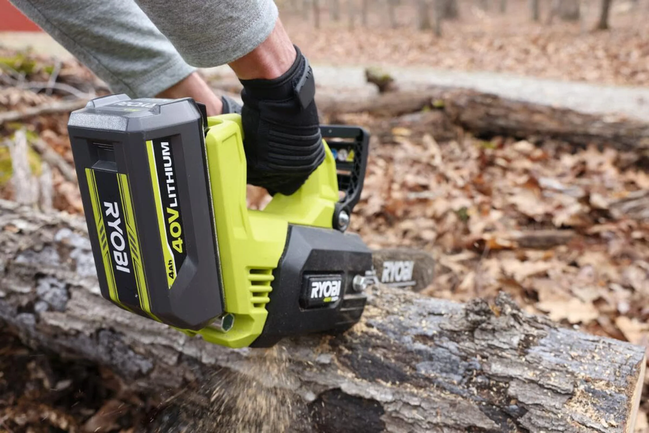 RYOBI 40V HP Brushless 12 in. Top Handle Battery Chainsaw with 4.0 Battery and Charger, RY40590