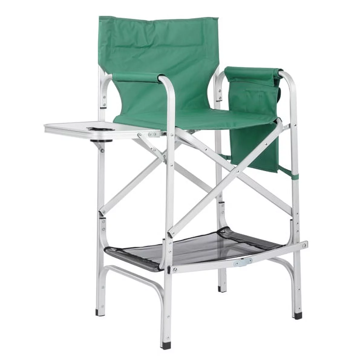 Bornmio 116*60*49cm 120kg Silver White Bright Oxidation/Aluminum Flat Tube Green Oxford Cloth Carrying Bag Director Chair